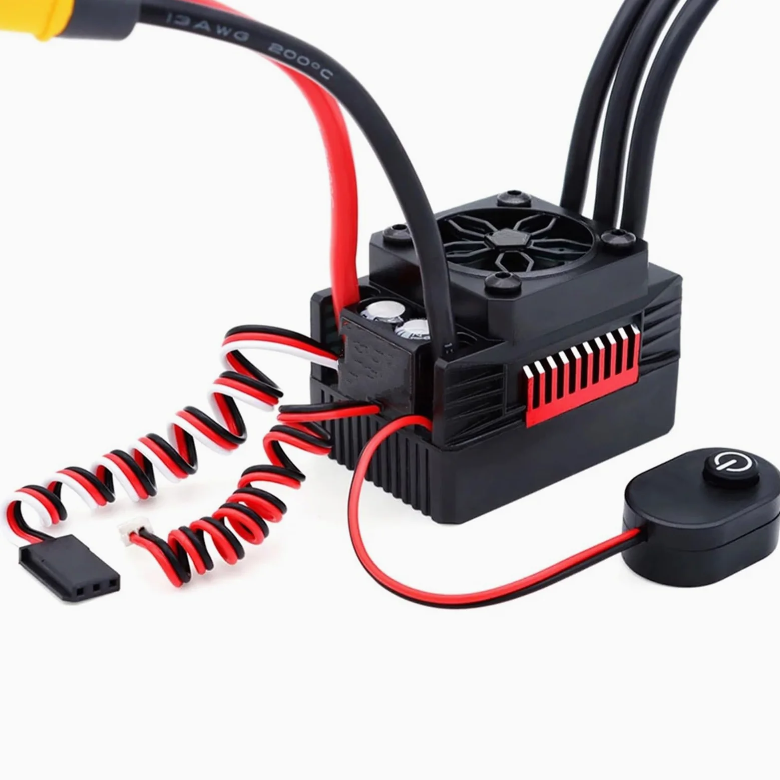 Per Rocket V2 90A 1/10 Controller Sensored ESC Brushless Impermeabile Con 7.4V/8.4V 6A BEC 3650 Motore Supersonico RC Accessori Auto ESC RC