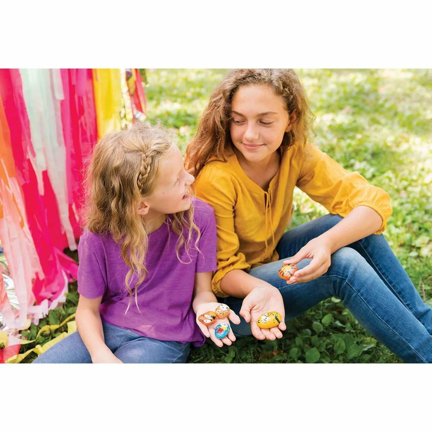 4M 404756 KidzMaker Paint Your Own Garden Rock, Multi Colour