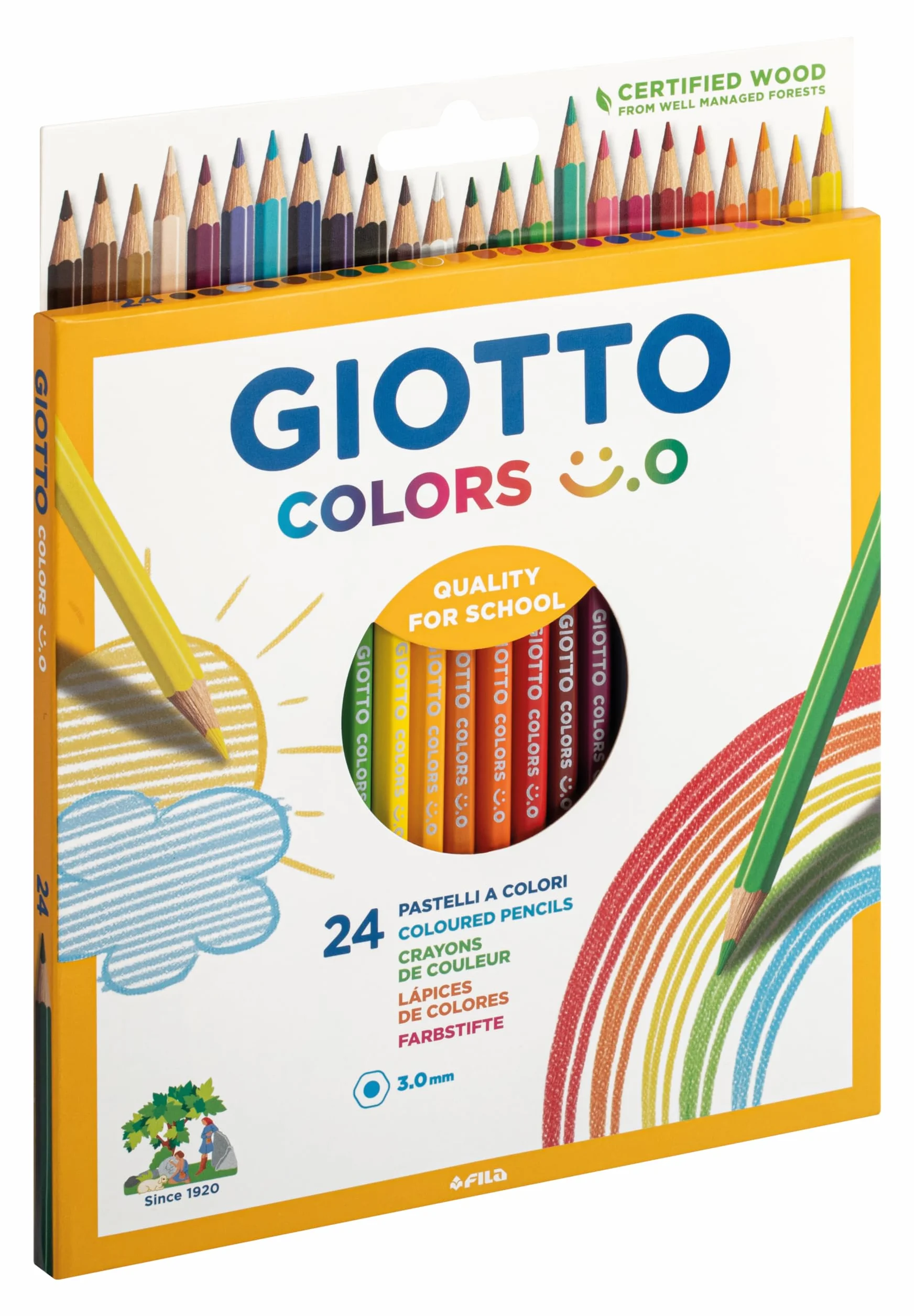 Pastelli colorati Giotto Colors Smile - 24 pezzi