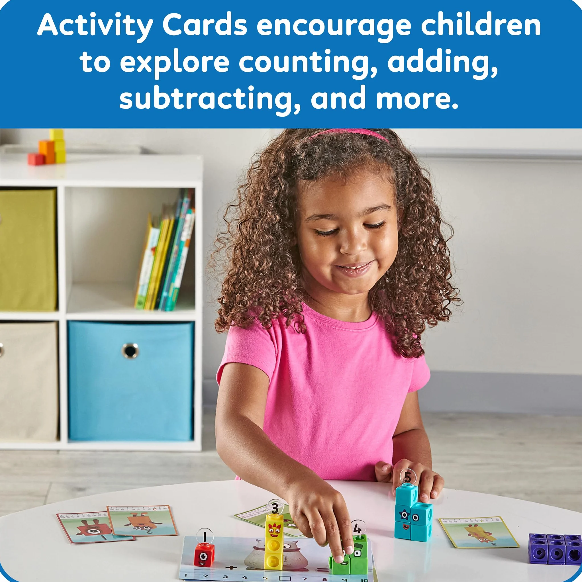 Learning Resources Set di attività Numberblocks 1-10 con i Cubi MathLink, Apprendimento della Matematica nei Primi Anni, Costruire, Imparare e Giocare in Classe e a casa, dai 3 Anni