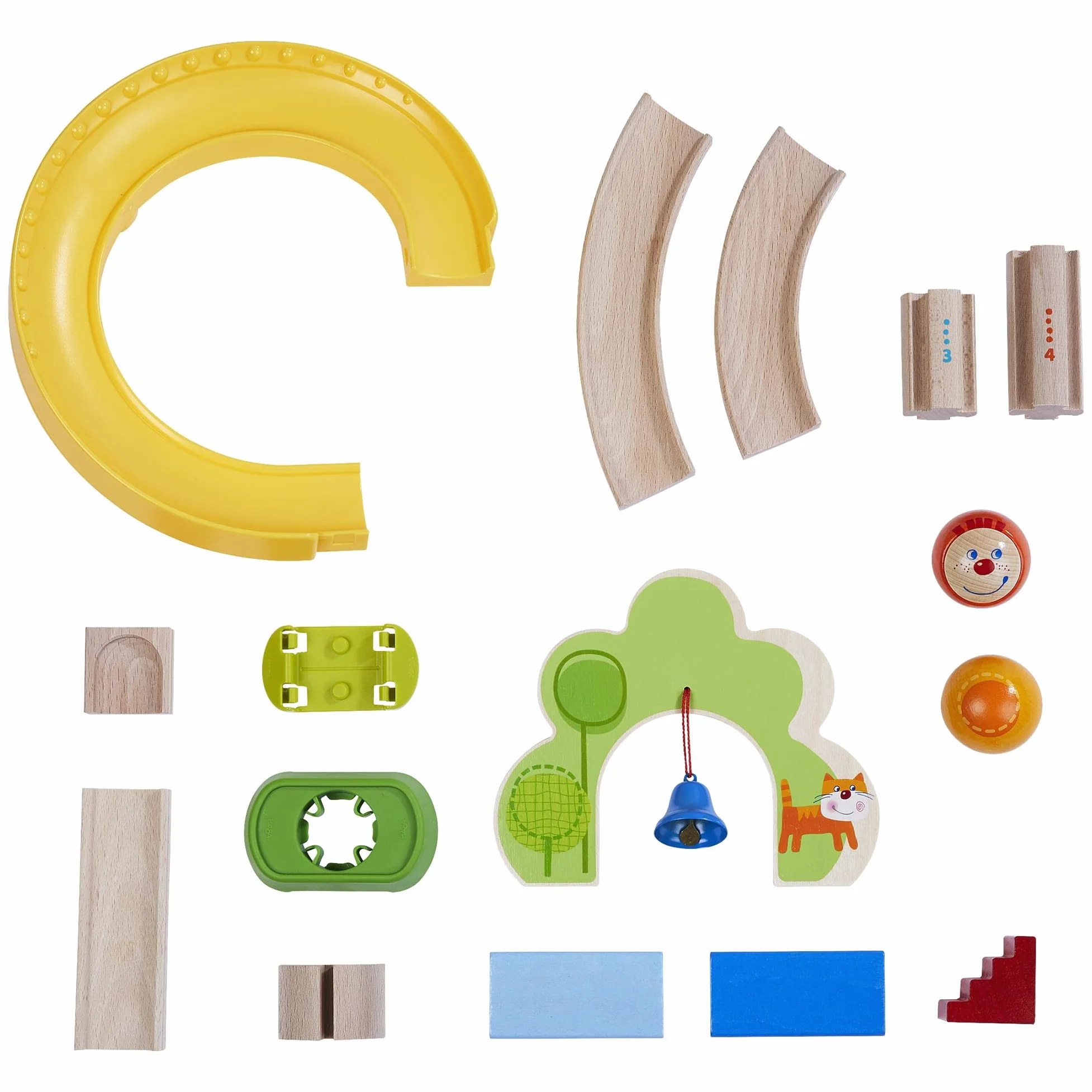 HABA 300439 Ball Track Kullerbü – Spiral Track - Marble Run with 26 Parts, for Ages 2 And up (Made in Germany)