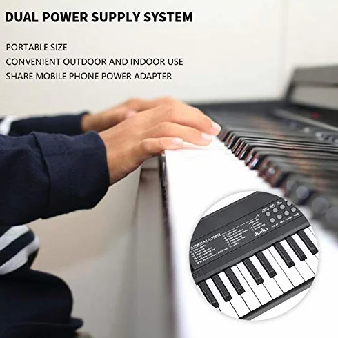 Tastiera elettronica, pianoforte digitale a 37 tasti con funzione di registrazione microfonica, adatto ai principianti per esercitarsi