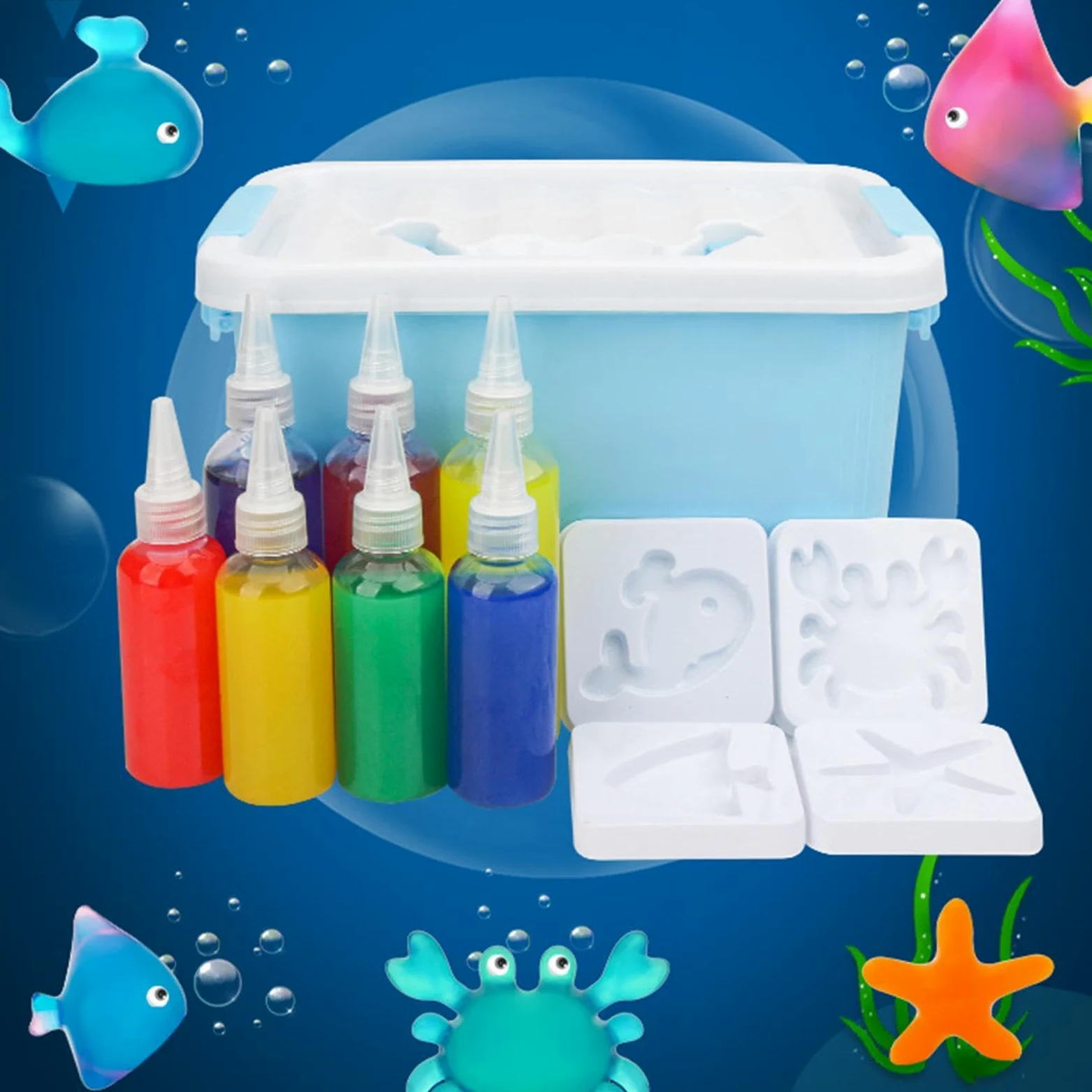 Generisch Set di gel ad acqua, set creativo con 12 forme di cartoni animati | Set di giocattoli d'acqua per bambine dai 3 anni in su, per compleanno dei bambini, casa, scuola, aula