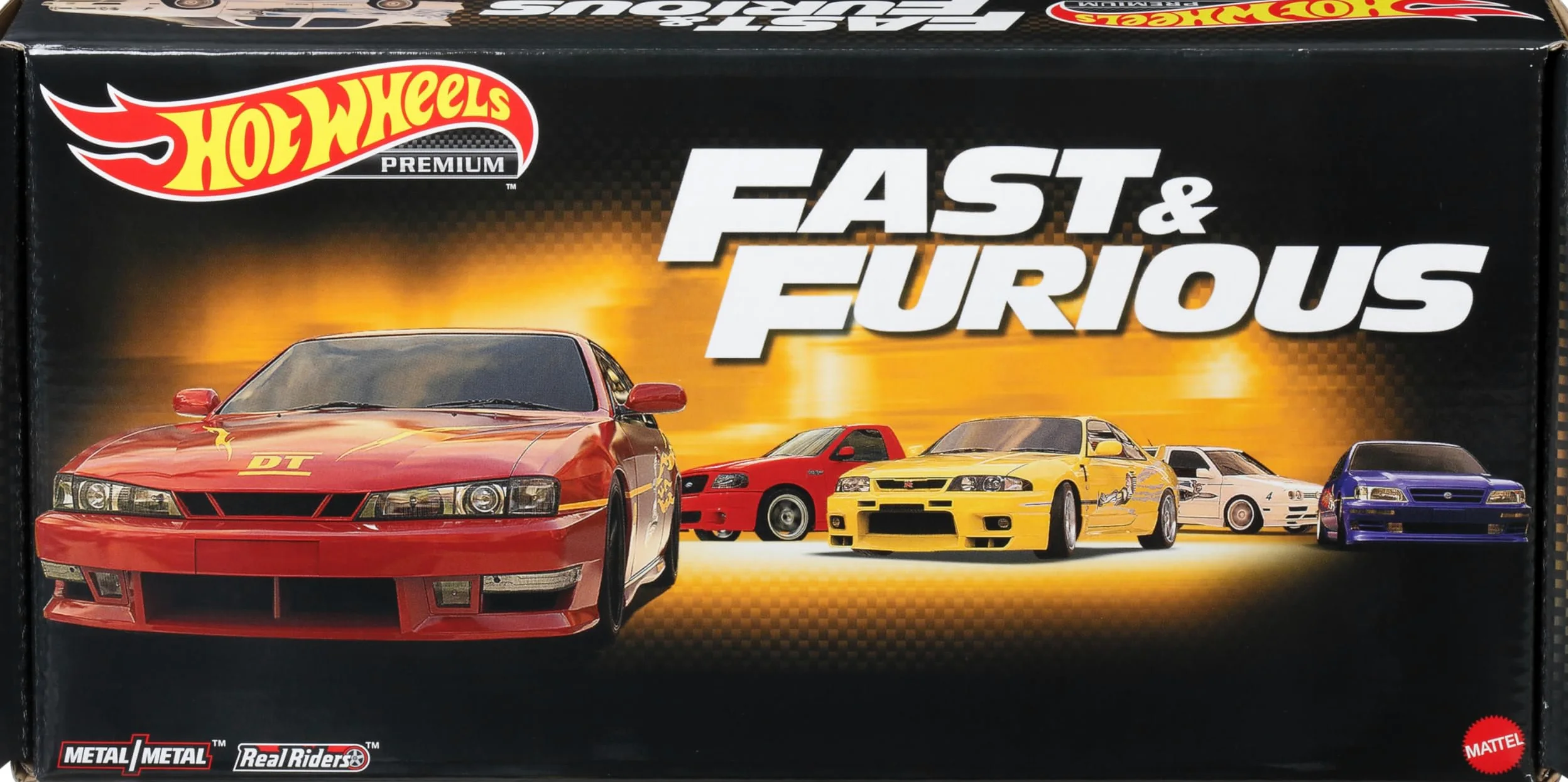Hot Wheels Fast & Furious - Set da 5 macchinine die-cast in scala 1:64, aito iconiche dal primo film, confezione in edizione limitata per collezionisti, giocattolo per bambini, 3+ anni, HKF08