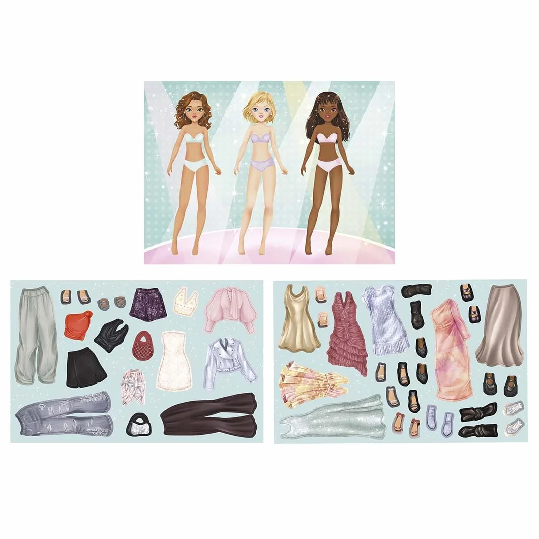 APLI Kids 19799 - Magnets Fashion Show, Gioco magnetico per creare abiti per bambini a partire da 6 anni, CREA I tuoi look e diventa stilista