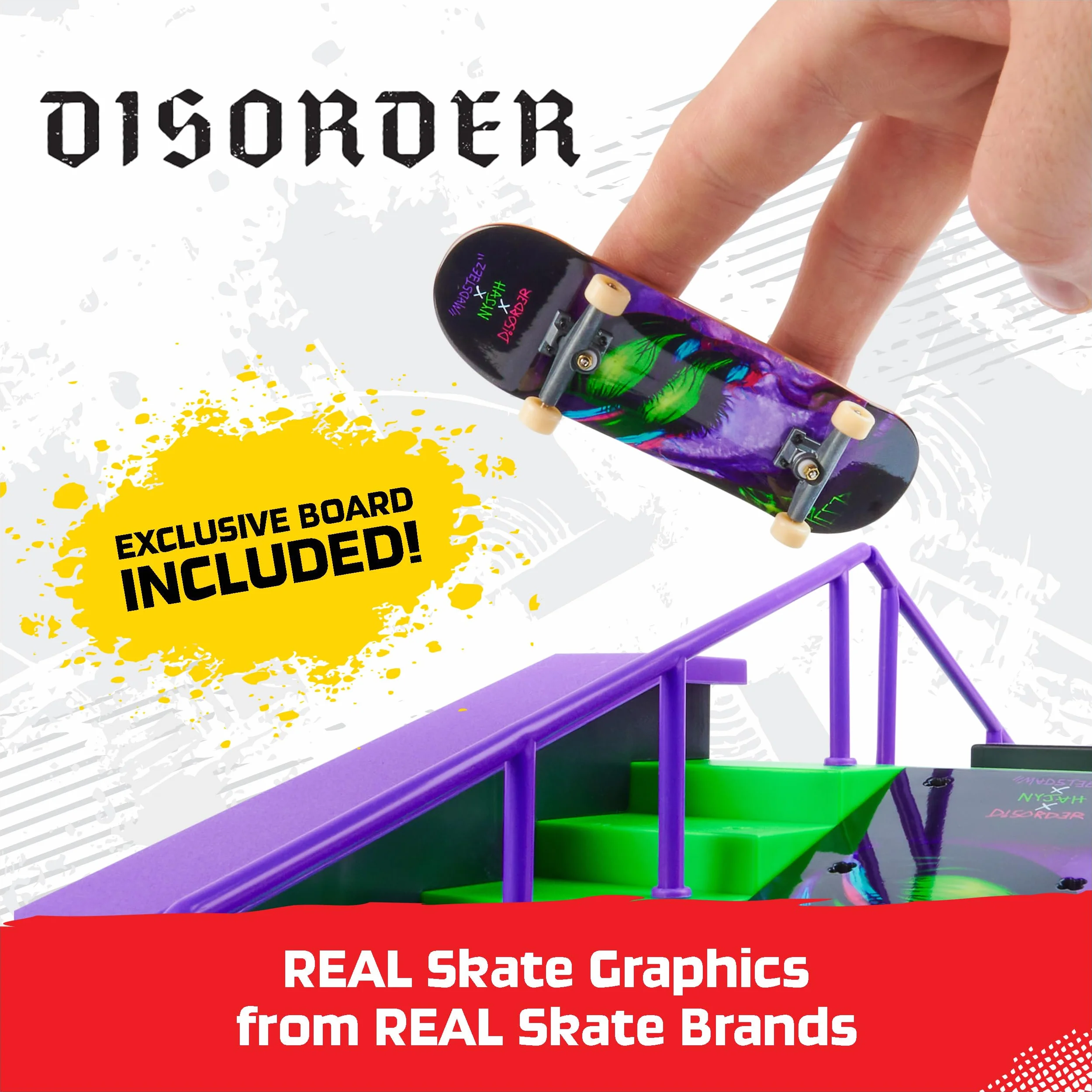 Tech Deck, Nyjah Rail Shredder Skatepark, X-Connect Park Creator, Set di Rampe Personalizzabile con Fingerboard Speciale, Giocattoli per Bambini da 6 Anni in su