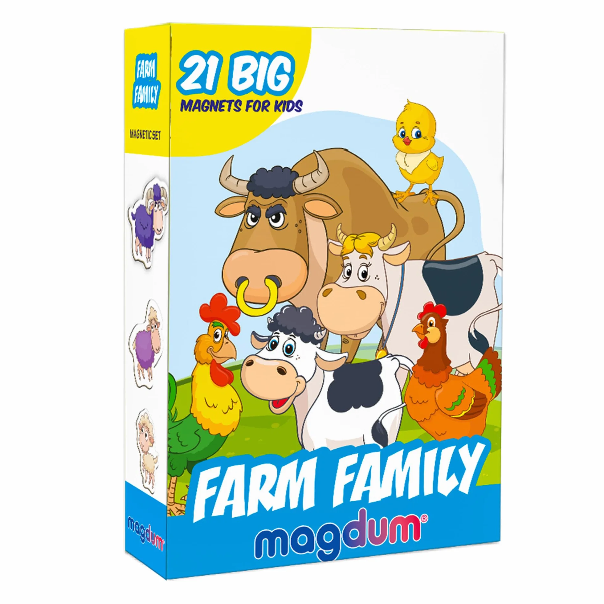 Magneti Fattoria Bambini 21 Grandi Animali Magnetici Gioco Educativo Montessori Set Creativo Prescolare