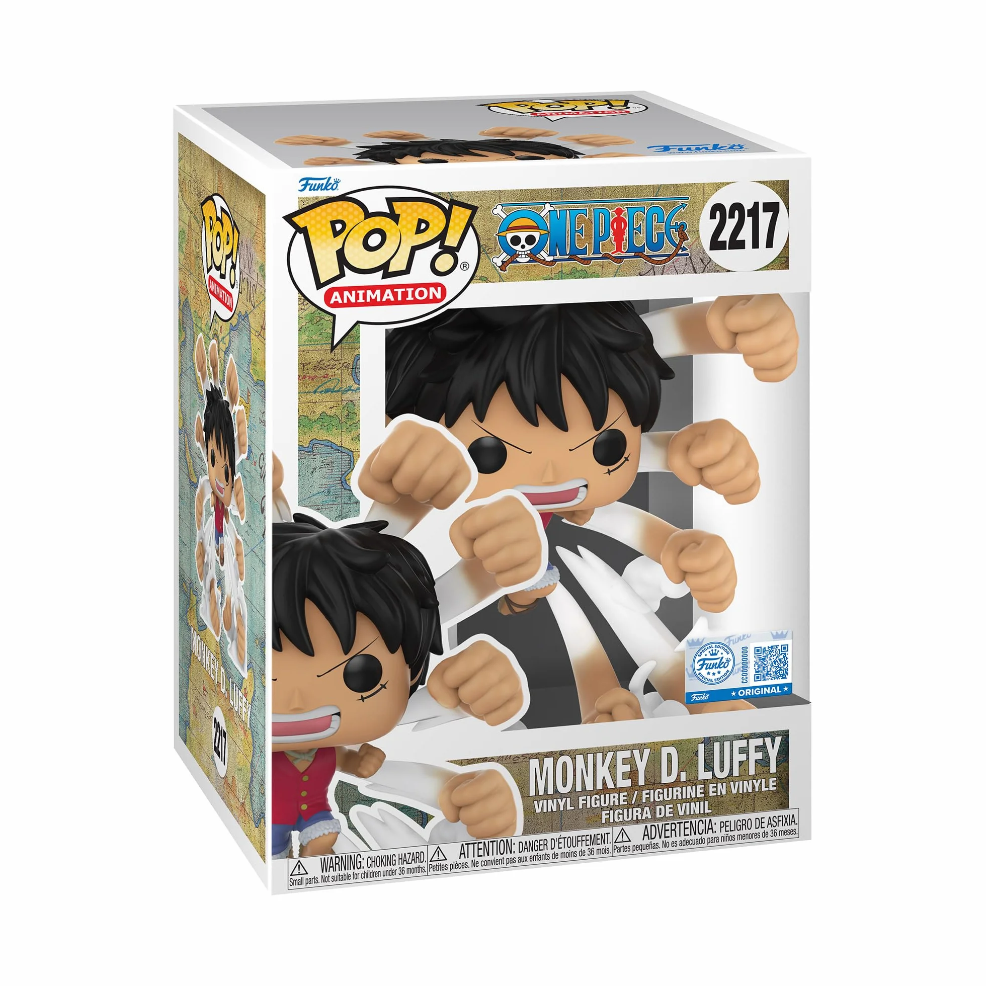 Funko POP! Premium: One Piece - Luffy - Gum Gum Gatling - Esclusiva Amazon - Figura in vinile da collezione - Idea regalo - Prodotto ufficiale - Giocattoli per bambini e adulti