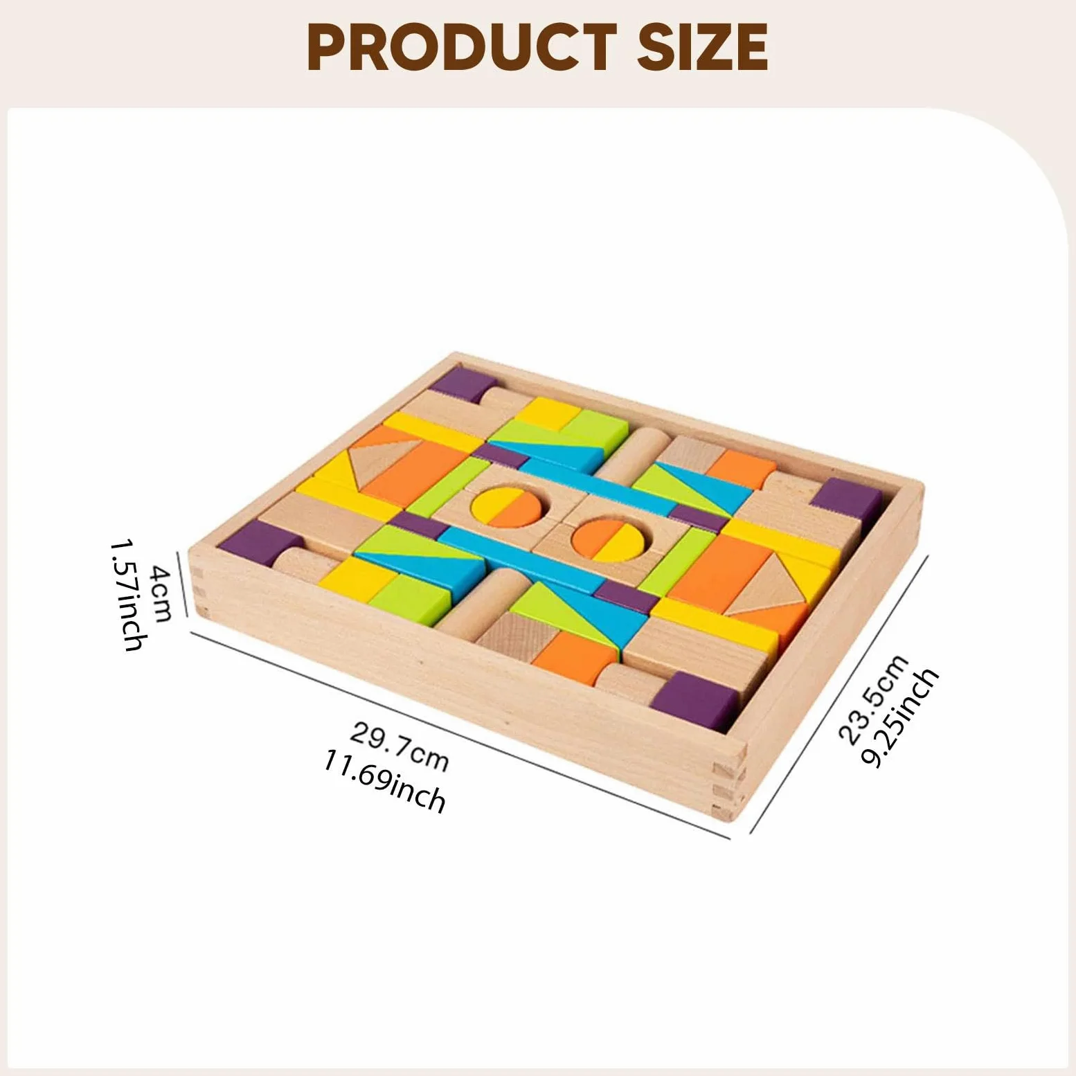 Blocchi di Costruzione Set Blocchi in Legno Blocchi Sensoriali Giocattolo Educativo Sviluppo Motricità Fina Adatto per Gioco Genitore Bambino Regalo D, Colorato