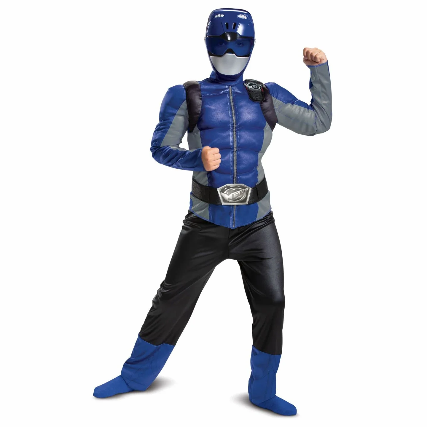 Disguise Costume Power Ranger Beast Morphers Blu Bambini, Costume Carnevale Bambini Taglia S