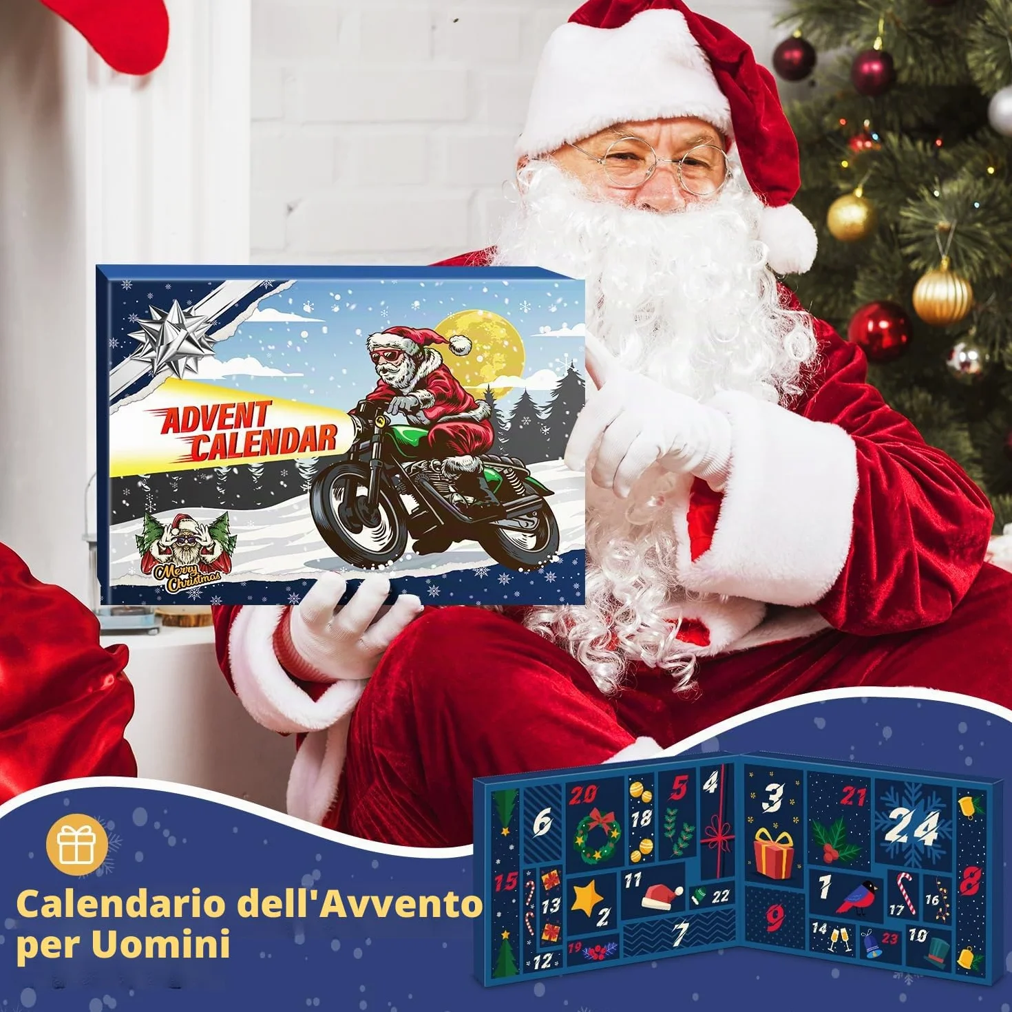 iZoeL Calendario Avvento Uomo Calendario Avvento Adulti Idee Regalo Natale 2025, Regali Natale per Padre Fratello Nonno Zio Fidanzato