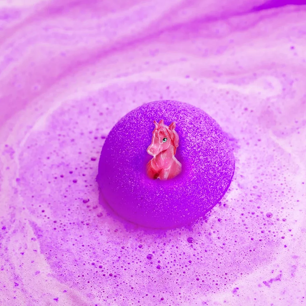 ZIMPLI - Grande Bomba da Bagno Unicorno a Sorpresa, 1 di 6 Giocattoli Unicorno da Collezionare, Uno per Baff Bomb, Giocattolo da Bagno Collezionabile per Bambini