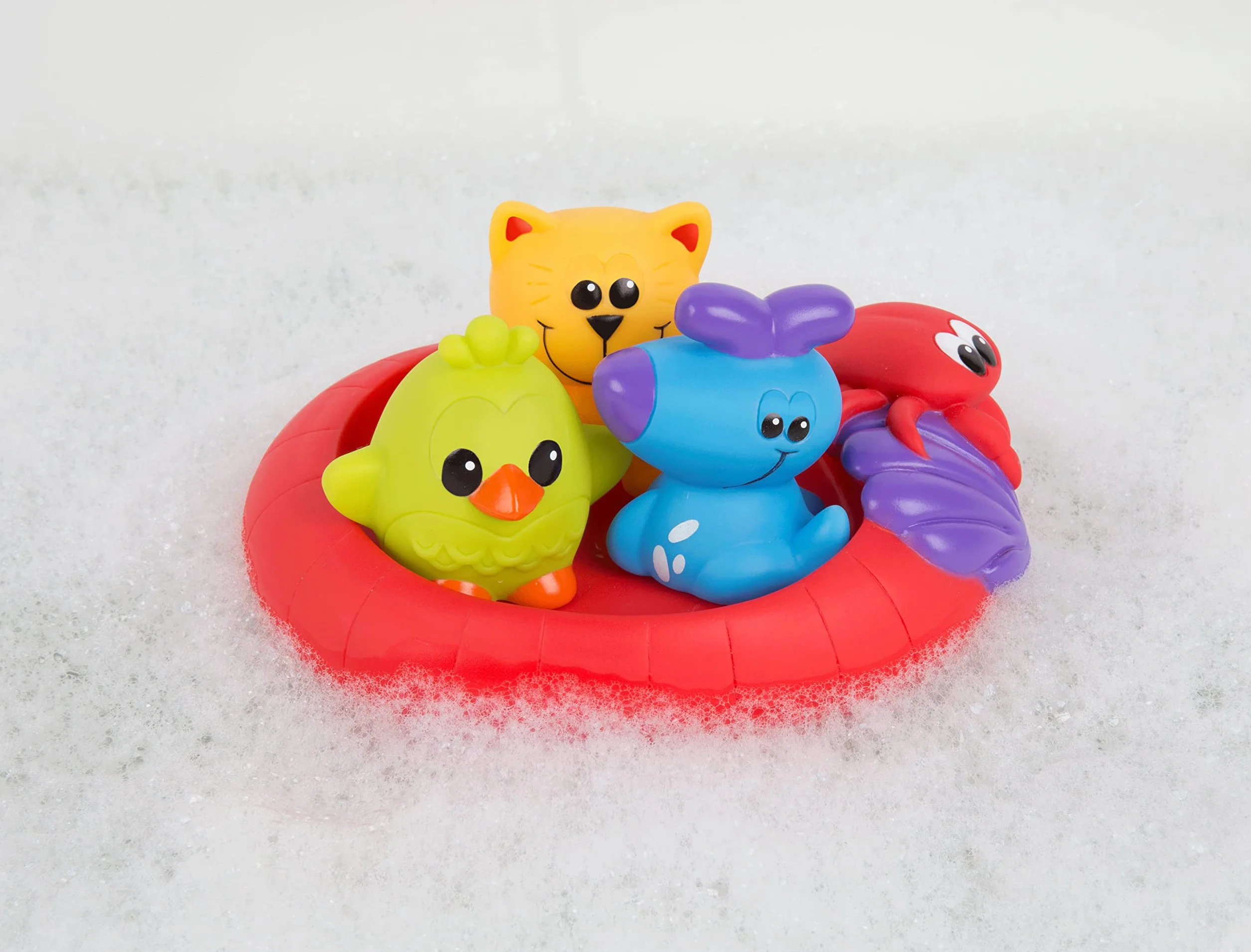 Playgro Gioco da Bagno 3 Amici Galleggianti, Impermeabile/Antisporco