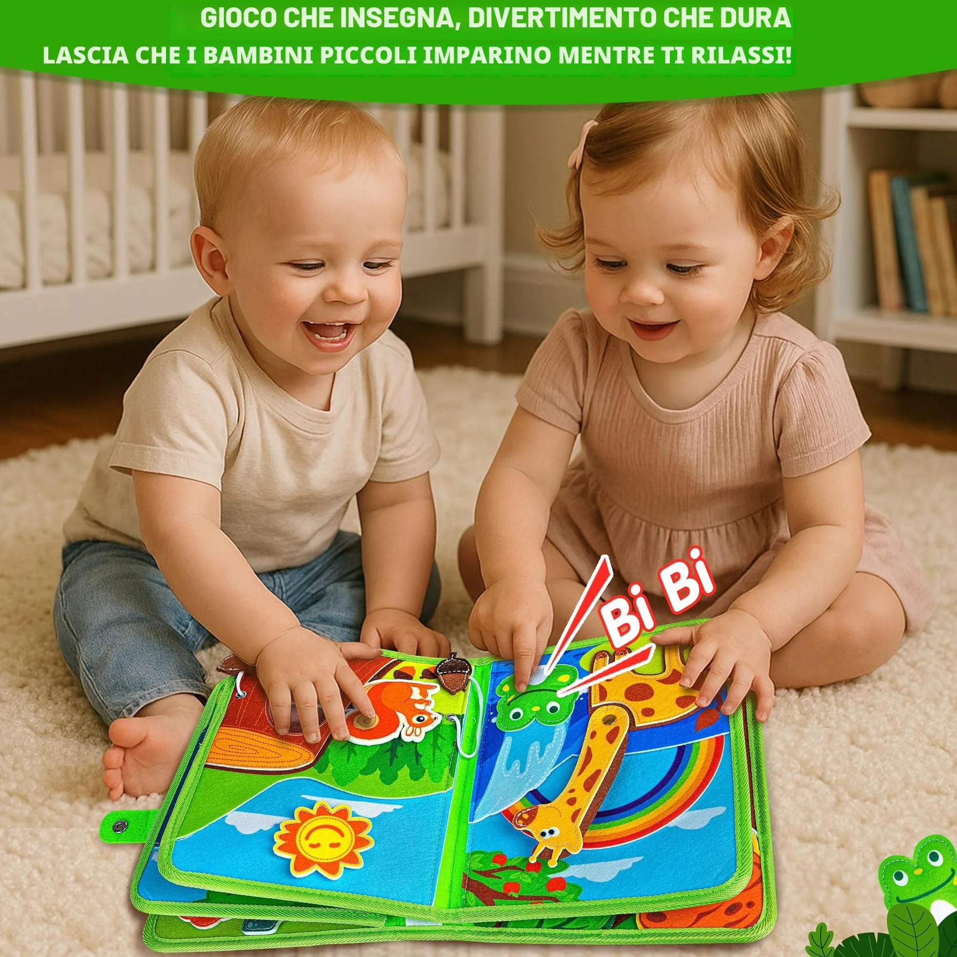 Quanquer Montessori Busy Board Activity Book dla niemowląt 1 2 3 lata