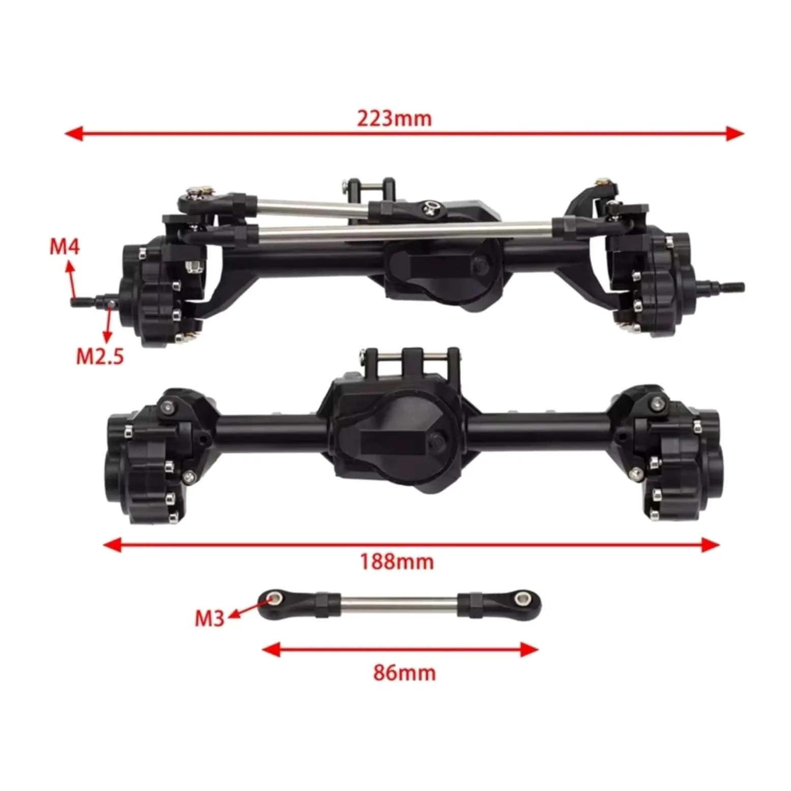 Compatibile Con Traxxas Per TRX-4 1/10 RC Crawler Cars Parti Di Aggiornamento Set Alloggiamenti Per Assali A Portale Anteriori E Posteriori Integrati In Metallo Accessori