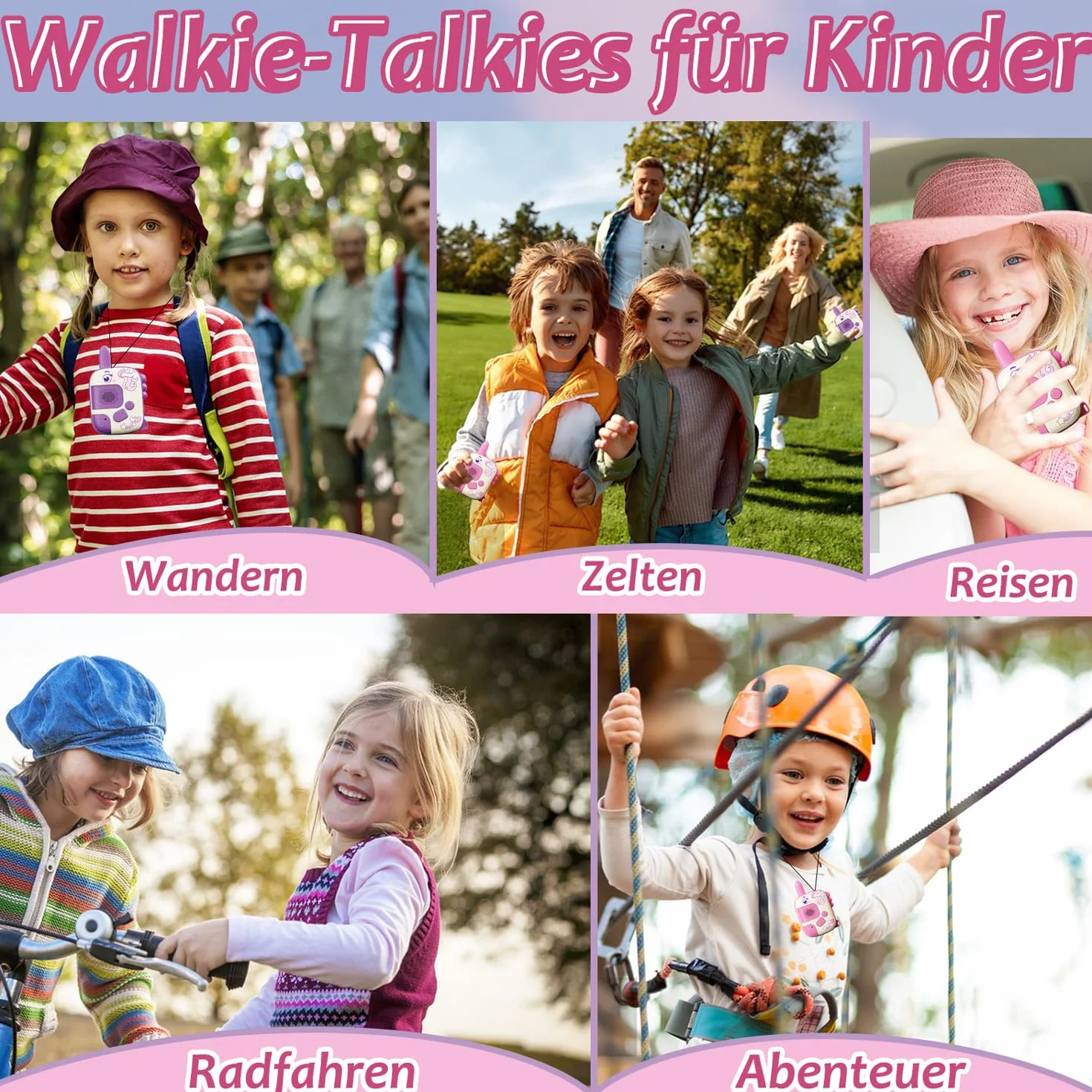 DQMOON Walkie-Talkie per Bambini, Giocattolo Unicorno Regalo 3-9 Anni