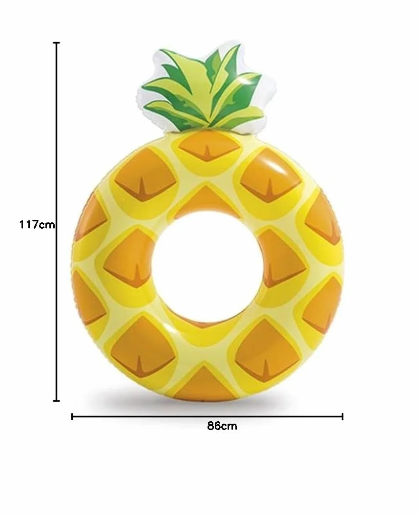 Intex 56266 - Salvagente Ananas, Multicolore, 117 x 86 cm