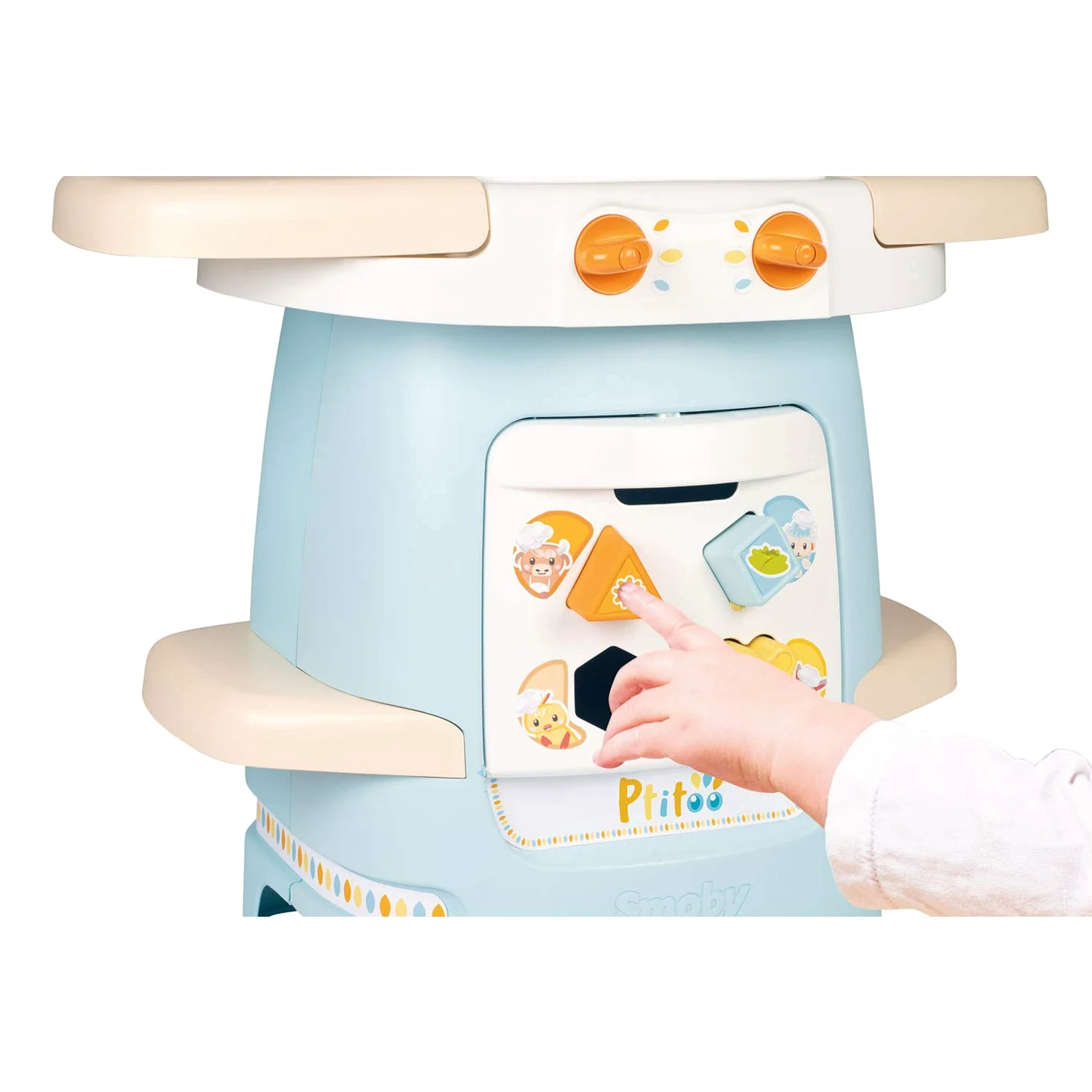 Smoby - Cucina per Bambini Ptitoo con Forme a Incastro e Suono, 22 Accessori, Ottimo per la Prima età, per Bambini a Partire da 18 Mesi