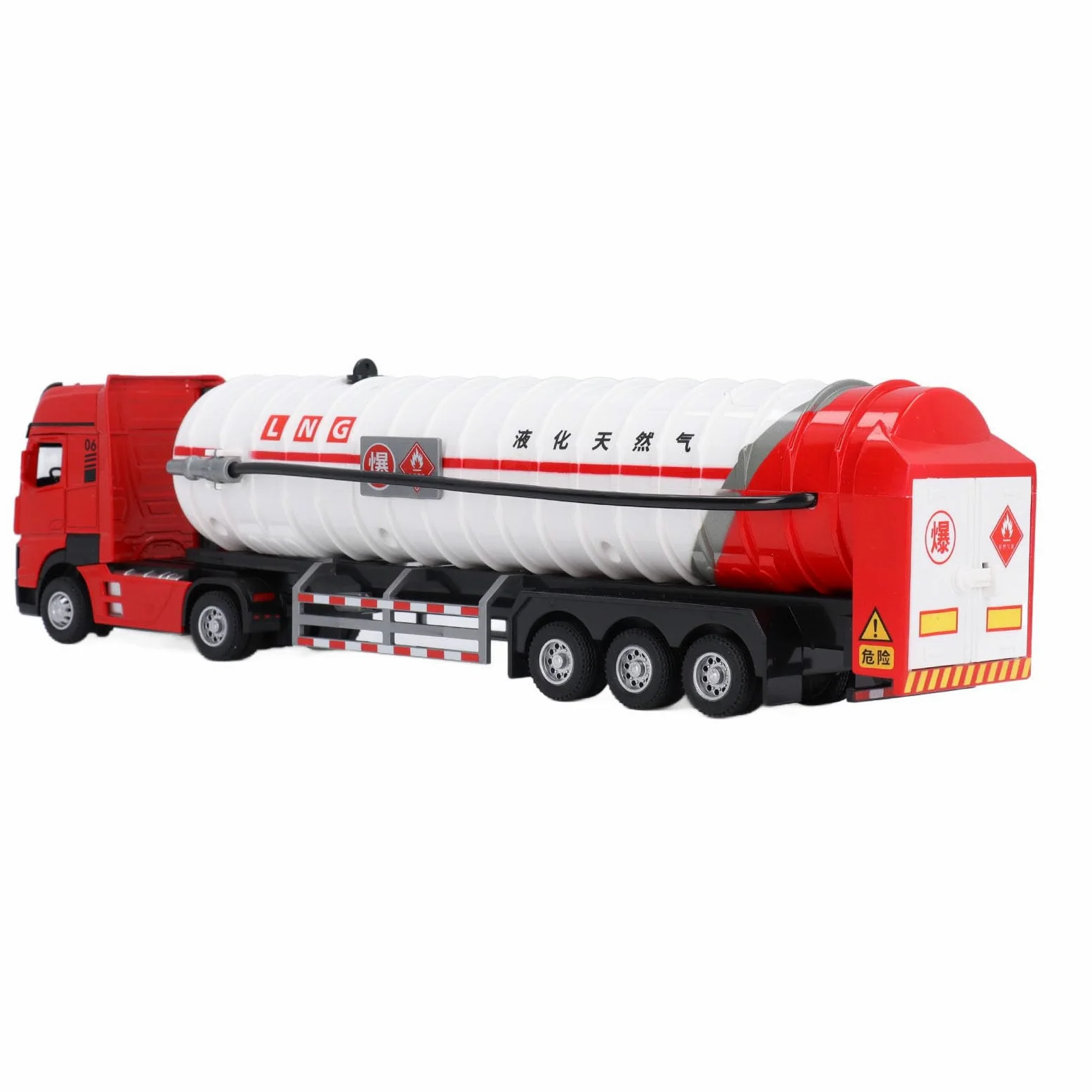 Giocattolo Realistico per Camion Cisterna per Gas in Lega con Spruzzo D'acqua per Giochi Interattivi per Ragazzi Dai 3 Anni in su Plastica Educativa e Divertente 3 unità