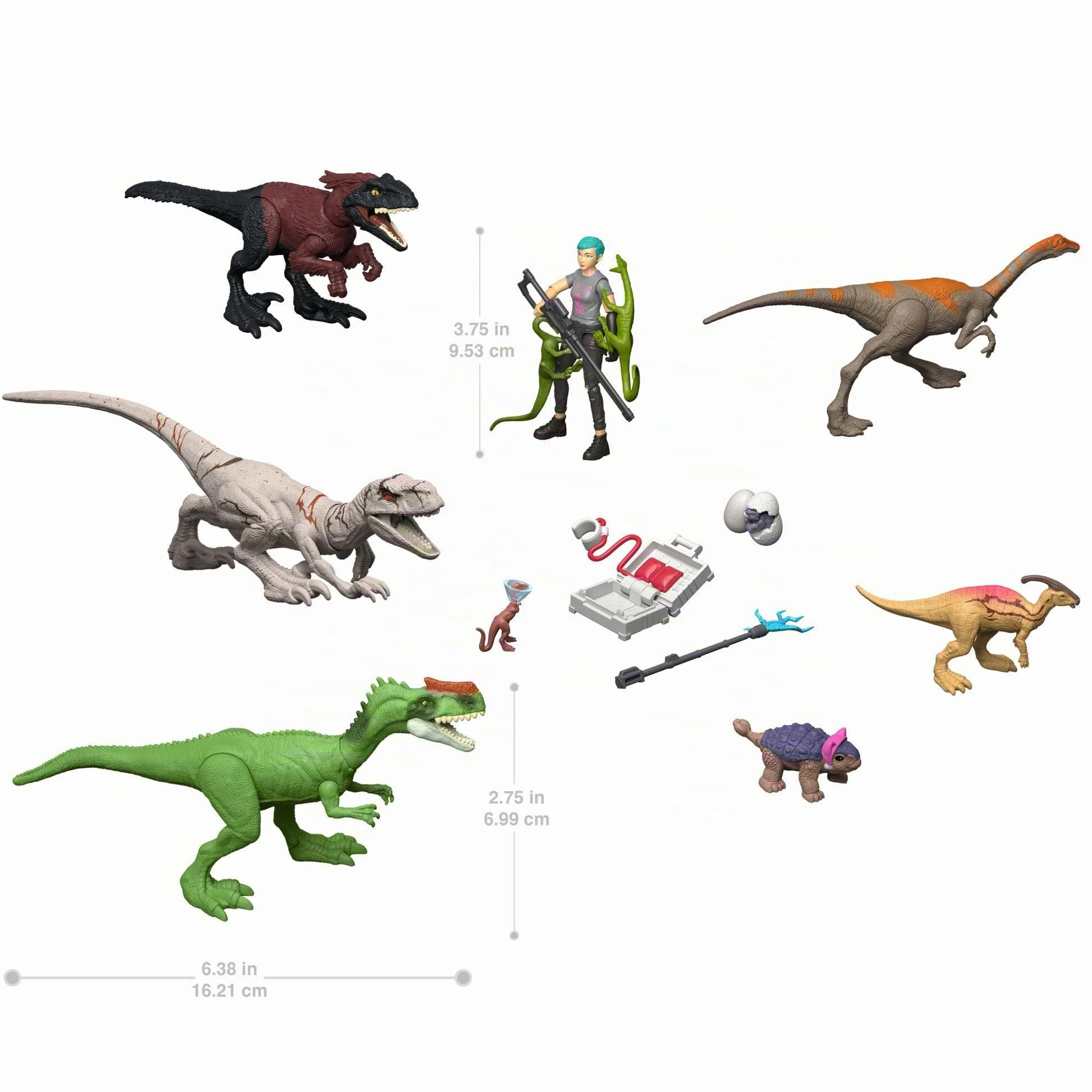 Mattel Jurassic World - Calendario dell'Avvento 2025, 12 finestrelle a sorpresa con Smoothie e altri 8 dinosauri, personaggio Brooklynn e tanti accessori, giocattolo per bambini, 4+ anni, JGM17