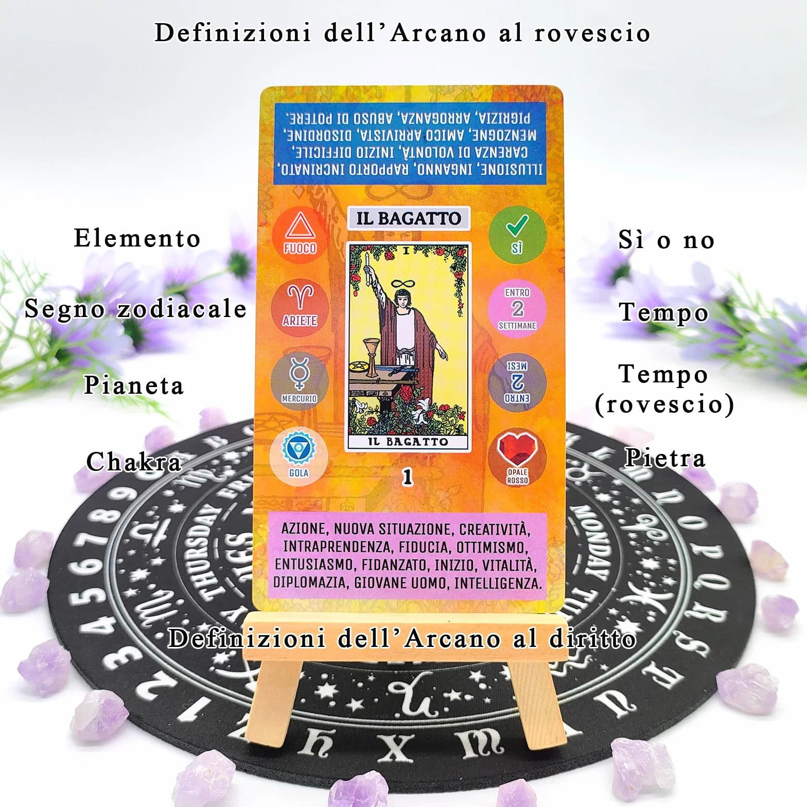 L'Oracolo dei Tarocchi in Italiano, 86 Carte Divinatorie con Libro Guida per Principianti ed Esperti