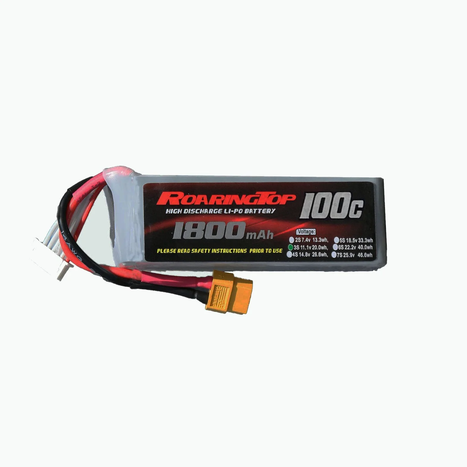 RoaringTop 1800 MAh 100 C 3S 11.1V RC Batterien Für RC Lipo Batterie with XT60 for RC Evader BX Car Truggy Truck RC Airplane Quadcopter Helicopter