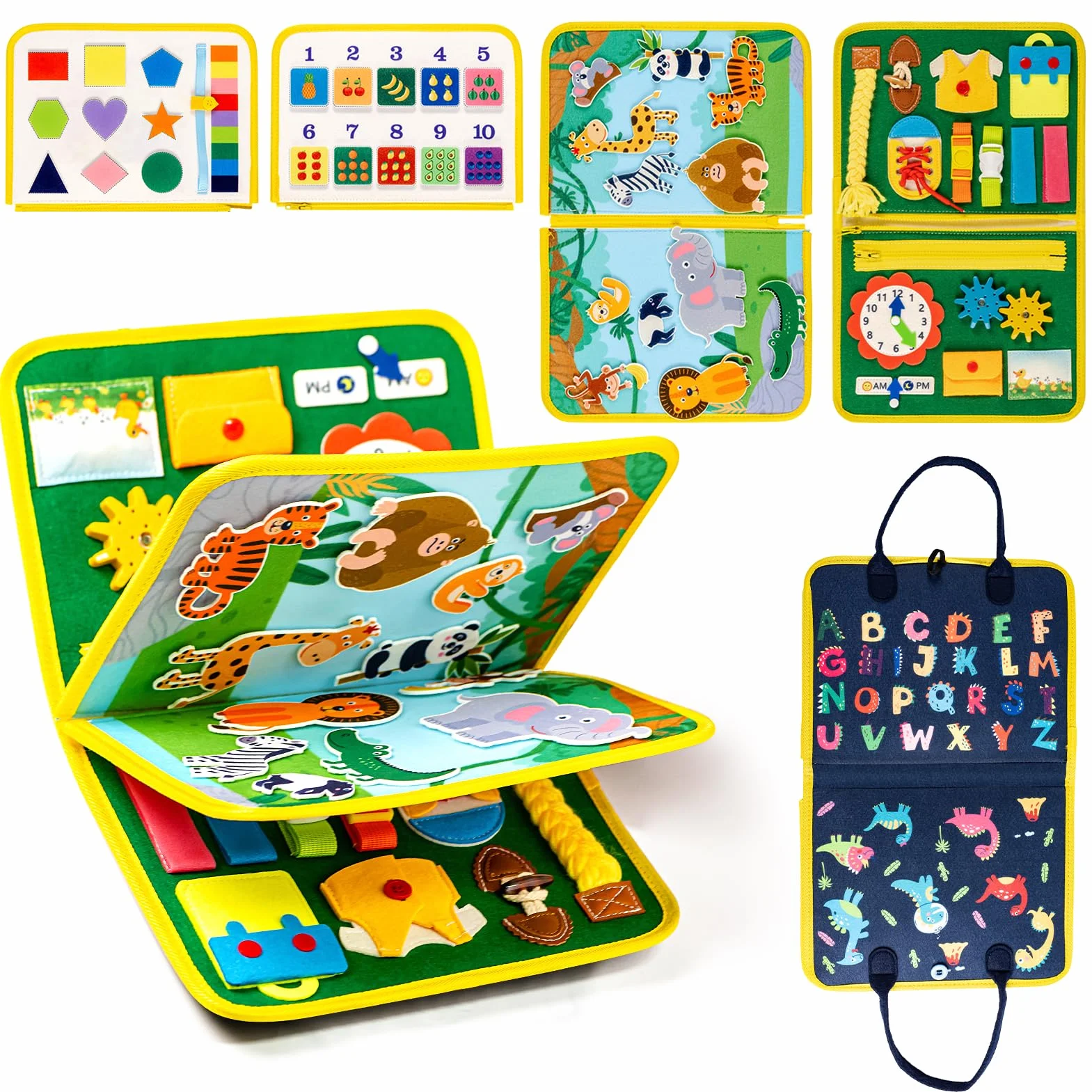 Uping Busy Board Activity Board Montessori Giocattoli Educativi Regalo Bambino Sensoriale Viaggio Auto Aereo