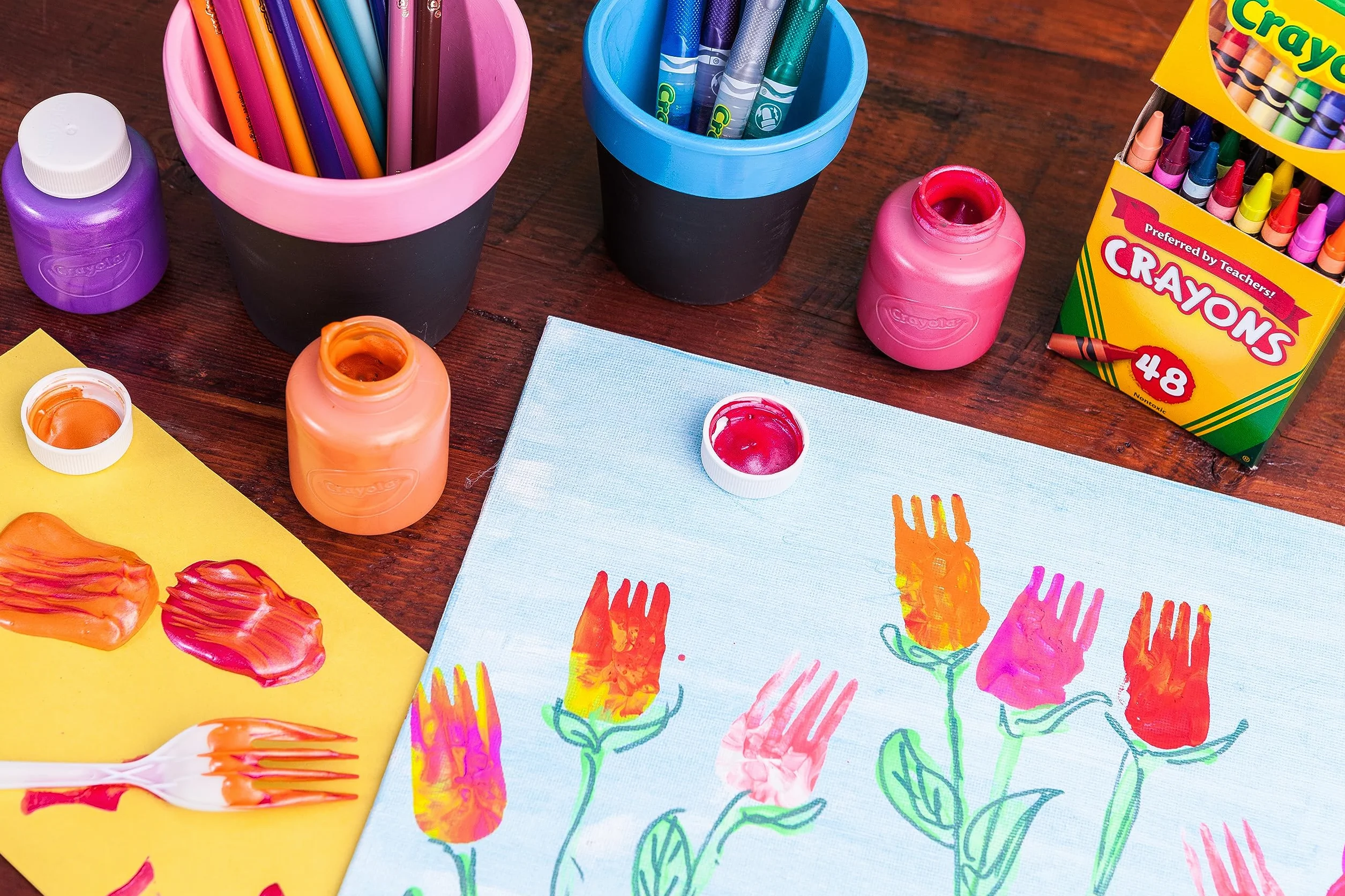 CRAYOLA Tempere Lavabili per Bambini 10x59 ml da 3 Anni