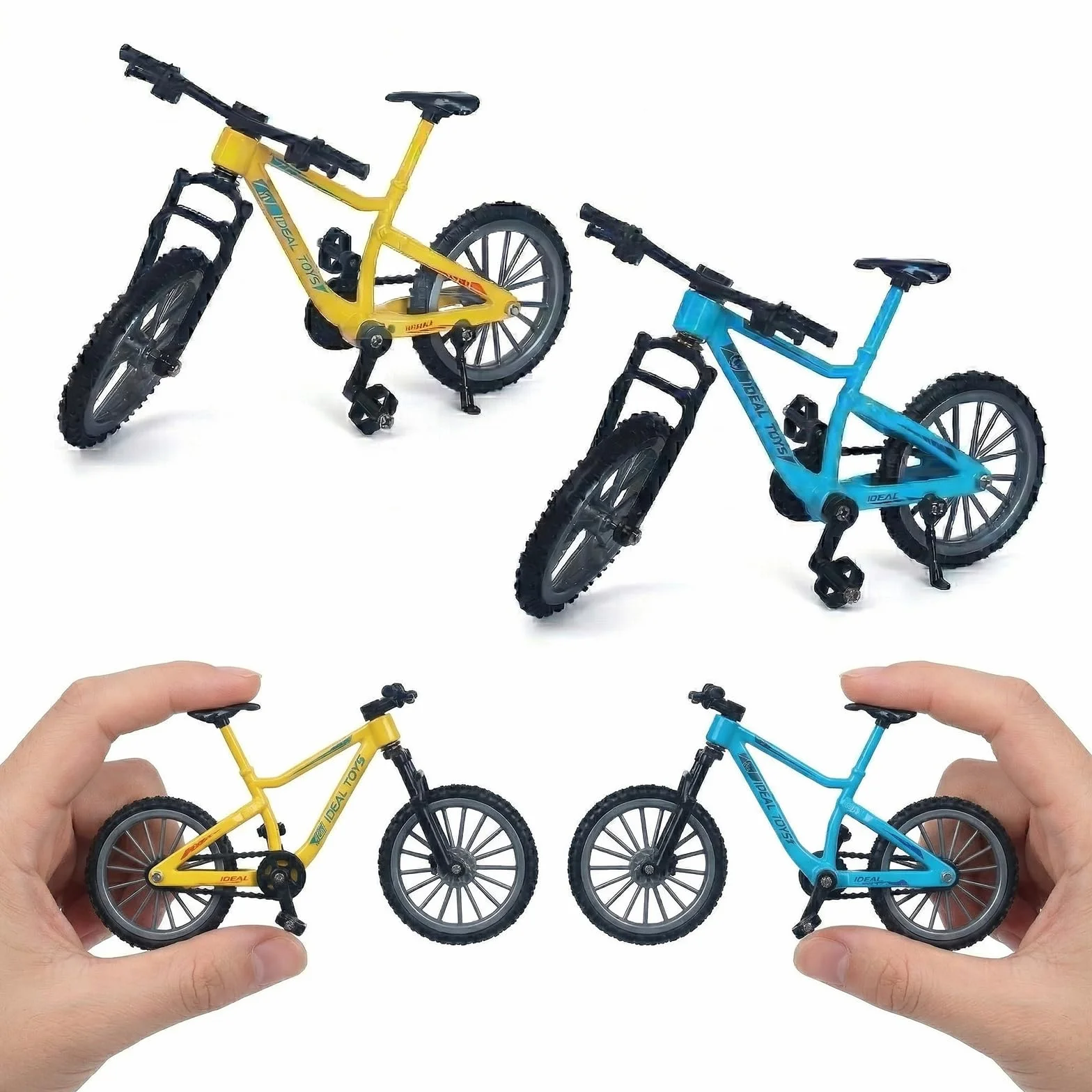 Giocattolo Mini Bici, 2 Pezzi Modellino di Bicicletta in Lega, Modello Mini Bici, Finger Mountain Bike, Della Bicicletta Della Lega Modellin Per l'insegnamento, Ufficio, Club, Casa
