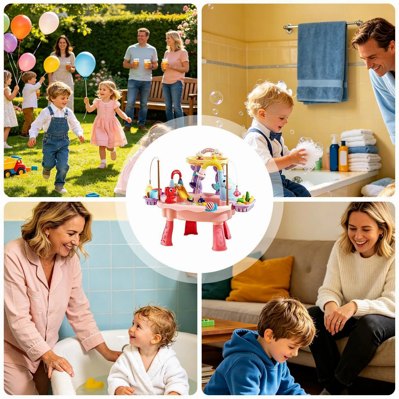 Tavolo Acquatico con di Pesca | Tavolo E Attività Per Bambini per , Spiaggia, , Campeggio, Patio, Asilo , Scuola Materna, Bambini e Bambine Età 4-8