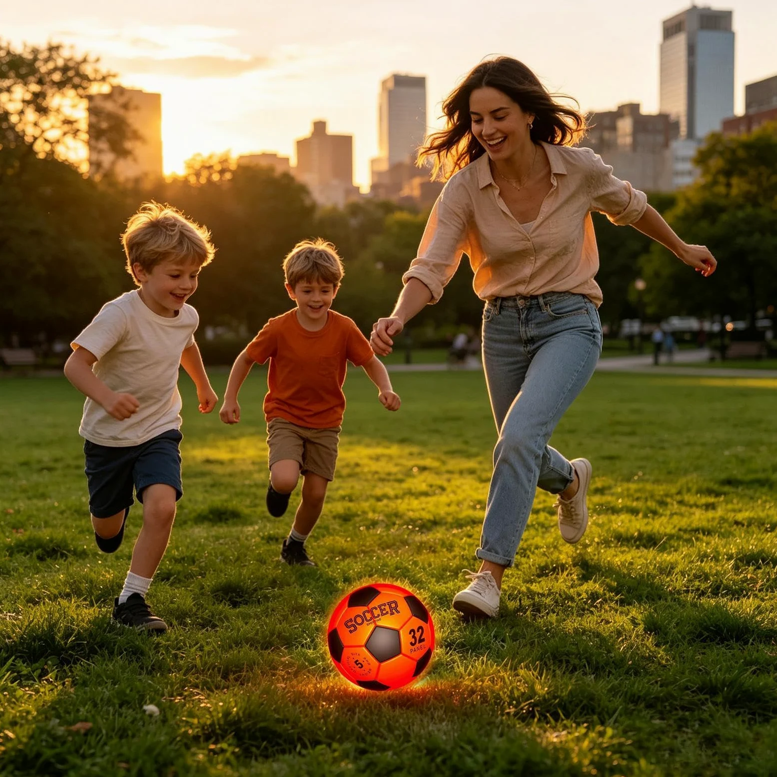 Pallone da Calcio Illuminato Pallone Ricaricabile Misura 5 con Pompa | Giochi di Calcio LED Luminosi per Età 8-15 Ragazzi Bambini Adulti Sport all'aperto Compleanno Giardini Patio Sentiero