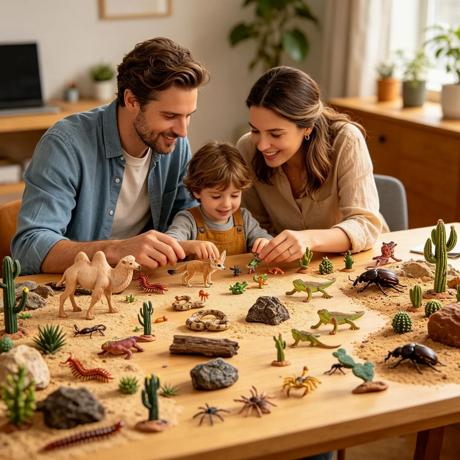 Statuine animali del deserto 24 Pezzi Giocattoli Modellini Di Piante | giocattoli animali del deserto realistici paesaggio in miniatura Per Bambini Comodino Mensola Giardino Tavolo