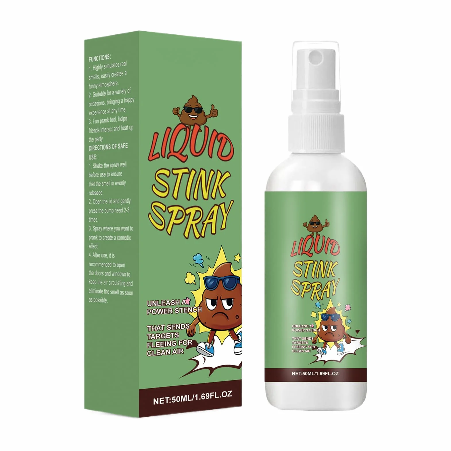 Furz Spray Extra Starker Gestank,Furzspray Scherzartikel - 50ml Lustiger Stinknebel Mit -Scherzgerät Für Halloween Partys Treffen Aprilscherz Streiche Kinder Erwachsene