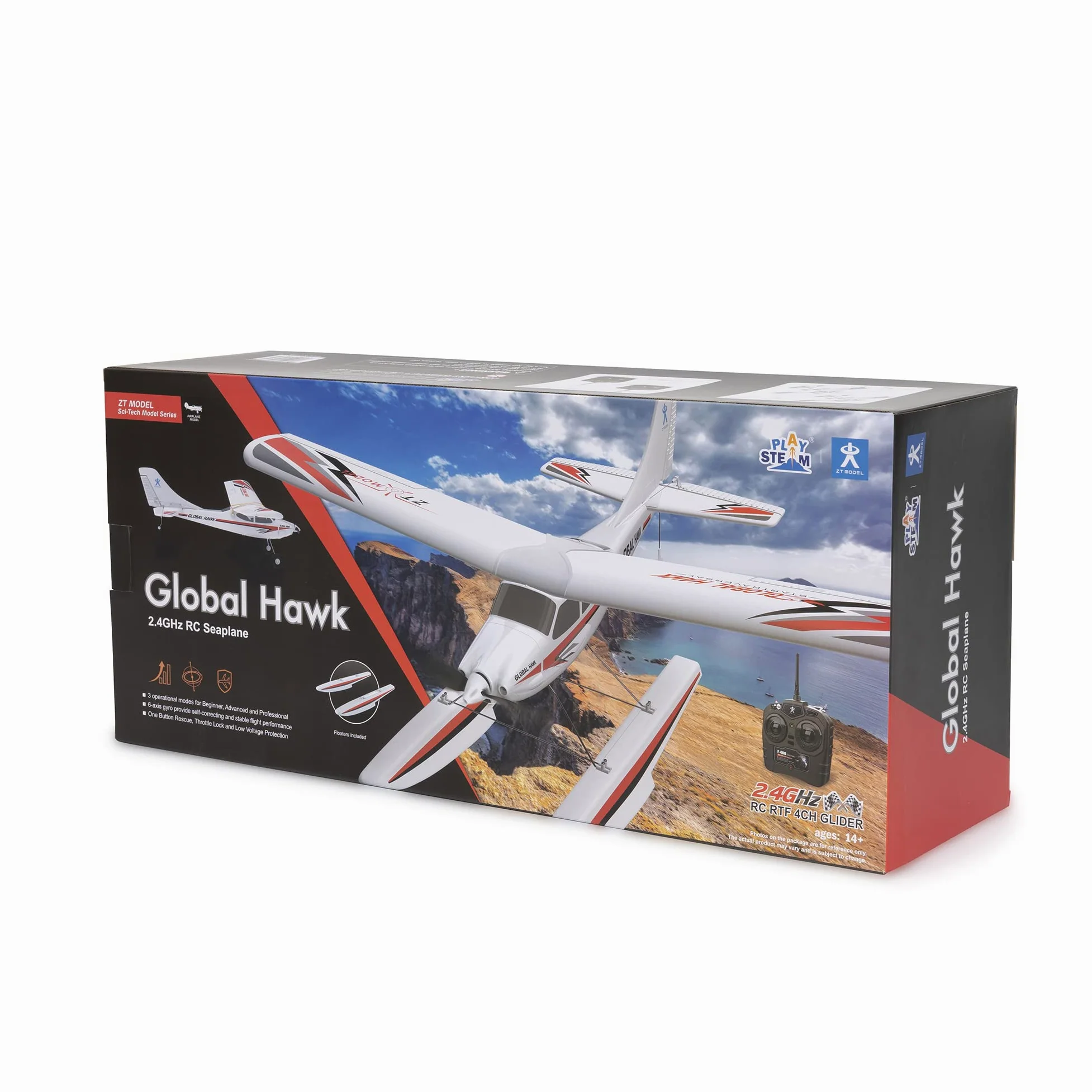 Global Hawk 2,4 GHz RC idrovolante Aereo azionamento telecomandato (rosso)-RTF