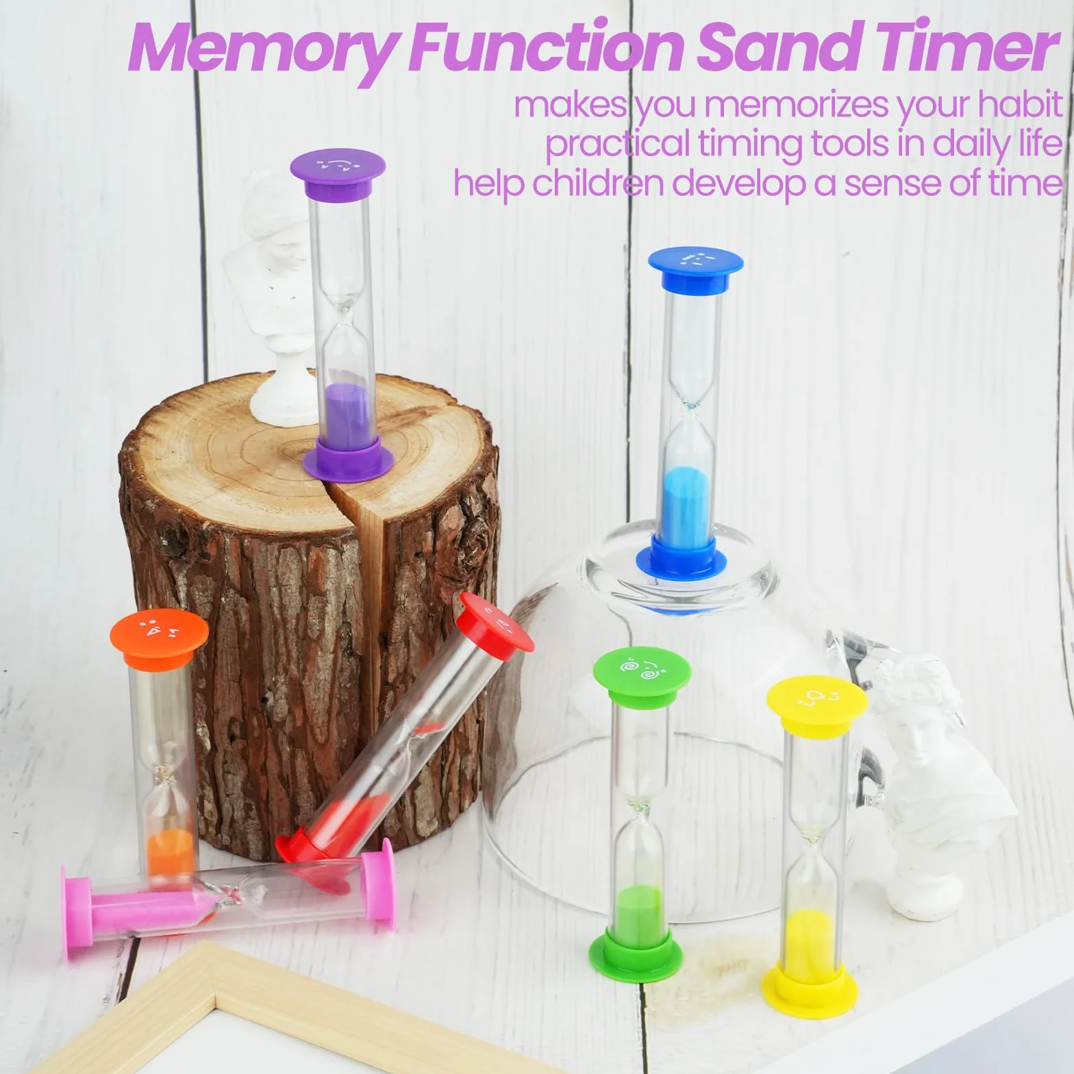 28 clessidra per timer, 2 minuti, orologio in vetro di sabbia colorato, orologio in vetro di sabbia carino, 7 colori, timer per spazzolino da denti per bambini in aula, gioco casa