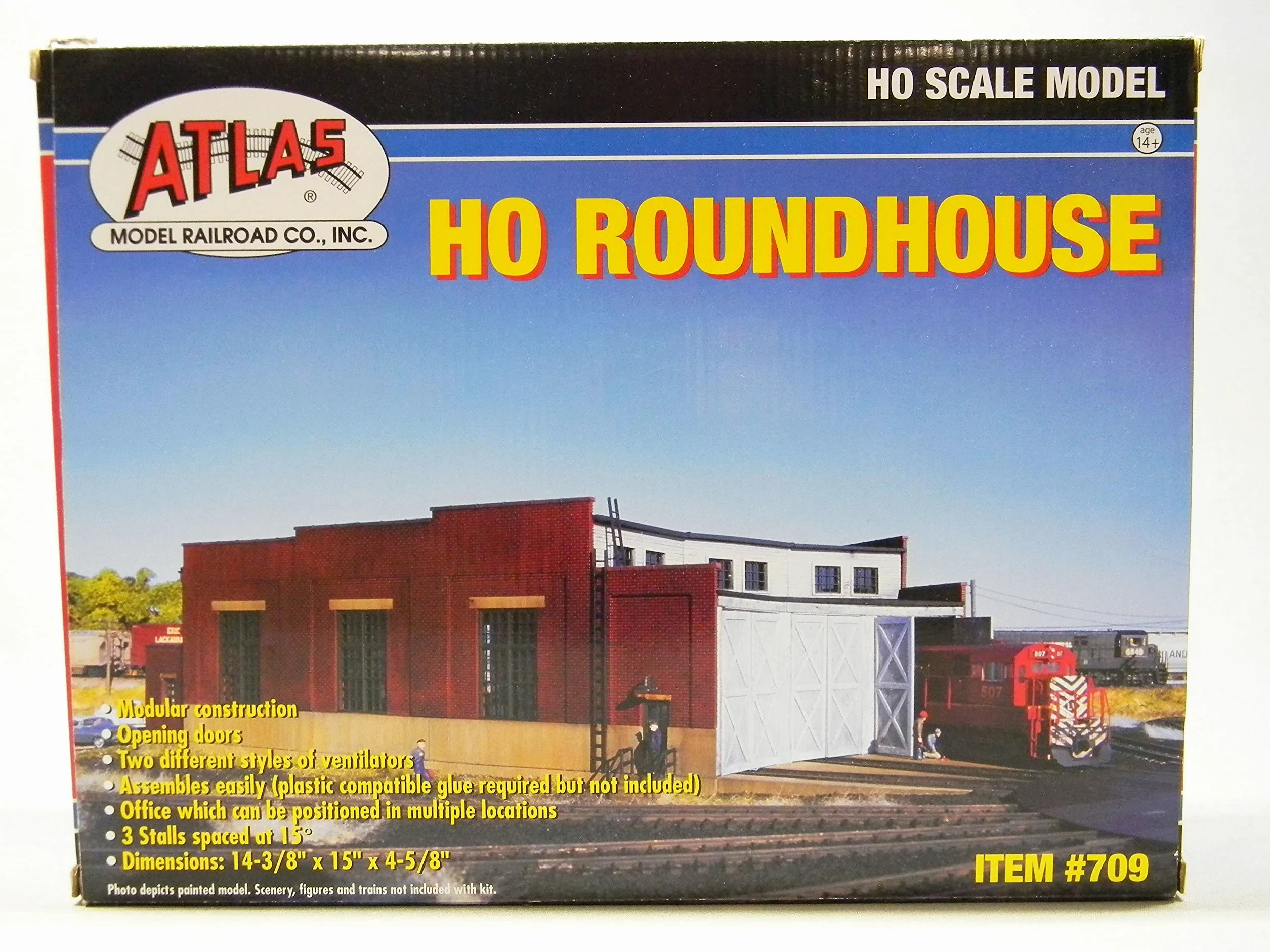 Roundhouse 3-Stall Kit HO Scale Atlas Trains