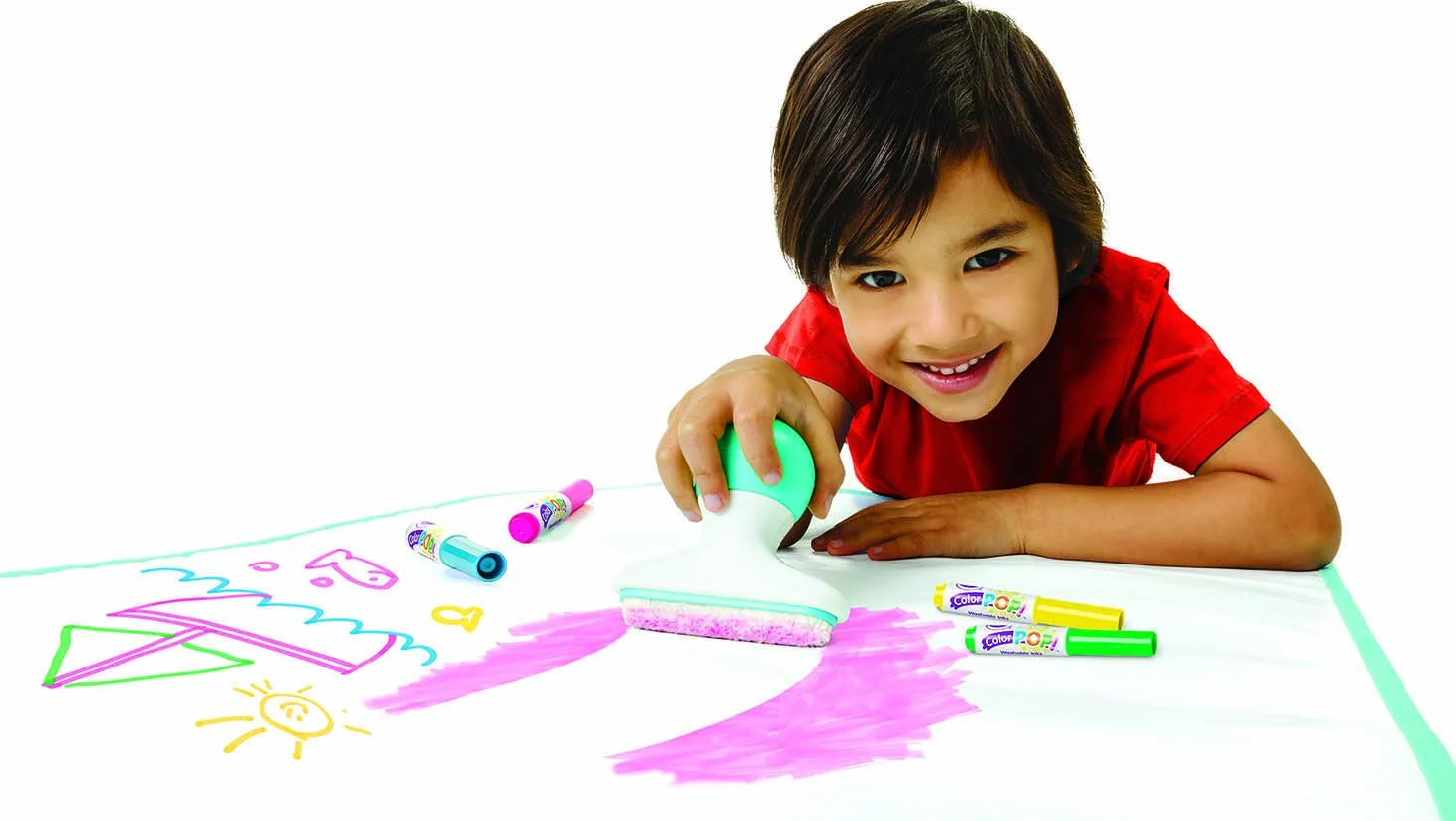 CRAYOLA 04-0034 Colora e Ricolora - Tappetone, Maxi superficie riutilizzabile per disegnare e colorare, per bambini a partire dai 36 mesi, 3 anni, trasportabile, pratico
