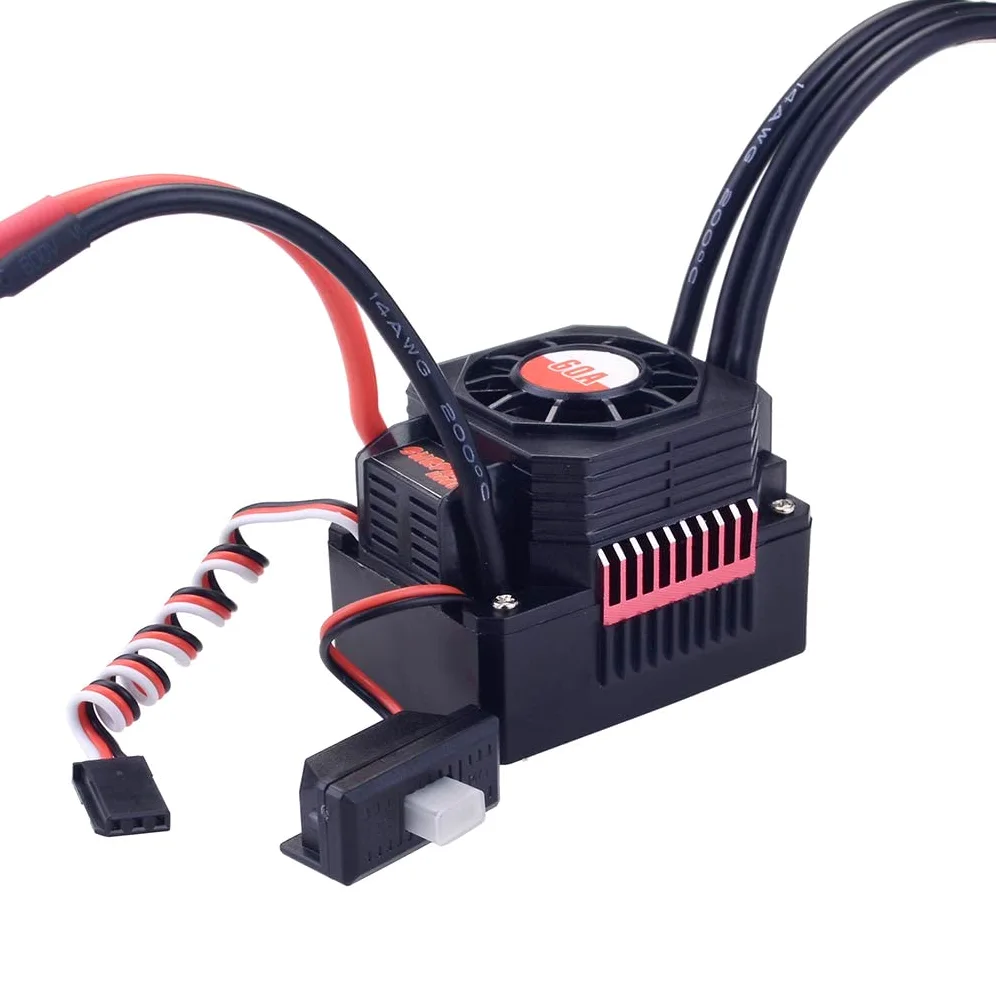 Impermeabile 60A Brushless ESC regolatore elettronico di velocità per 1/10 RC Car