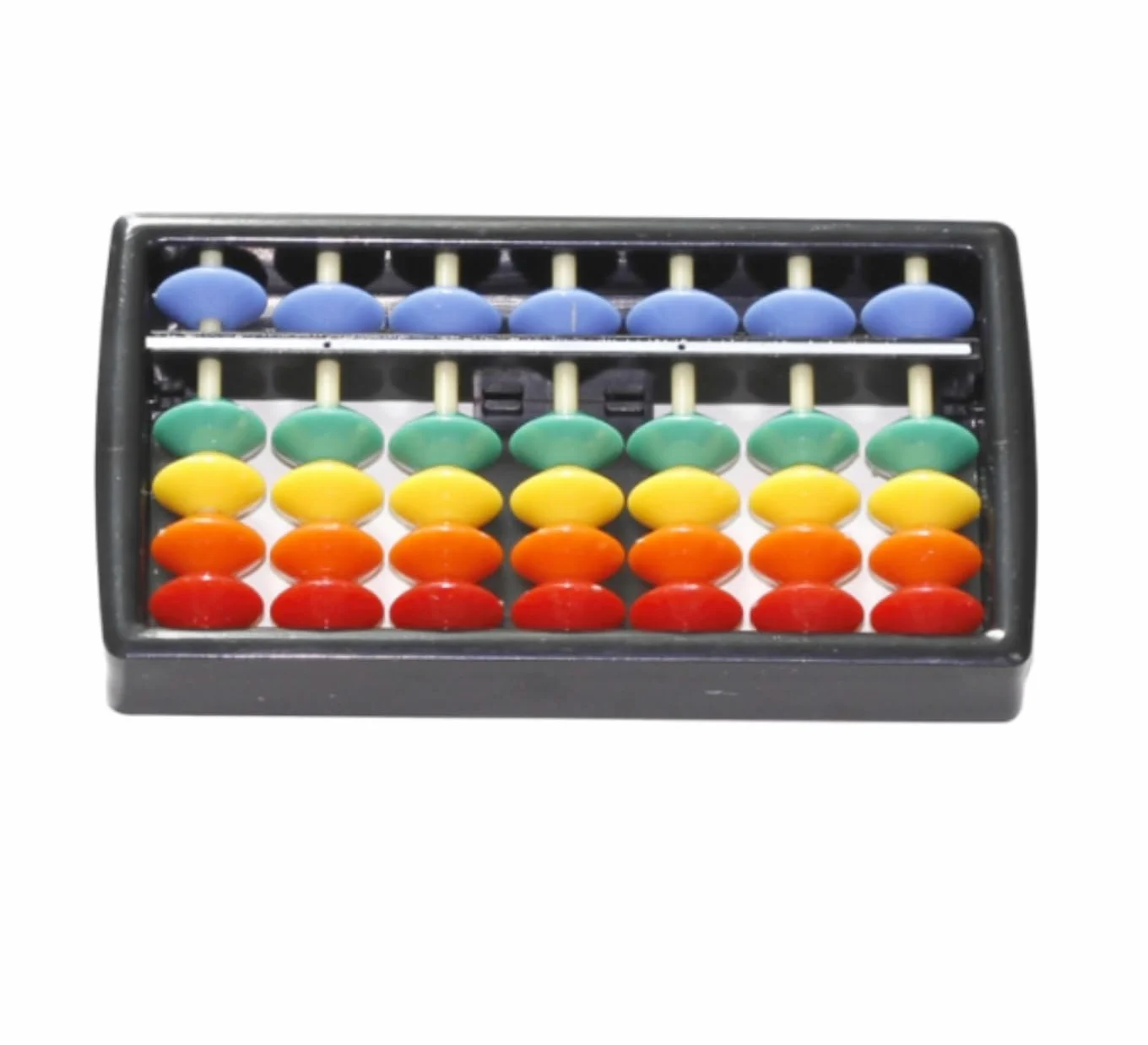 Abaco Scuola Primaria Abaco Portatile Arcobaleno A 7 Cifre, Calcolo Matematico for L'apprendimento Precoce, Abaco A 5 Perline Abaco Matematica Educativo
