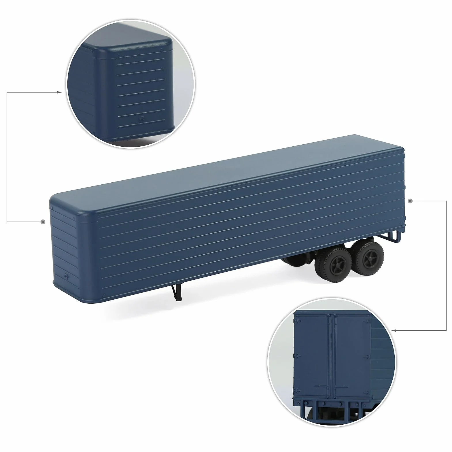 C8765 2 unità rimorchi HO scala 1:87 modello rimorchio per modellismo ferroviario trattore (blu scuro)