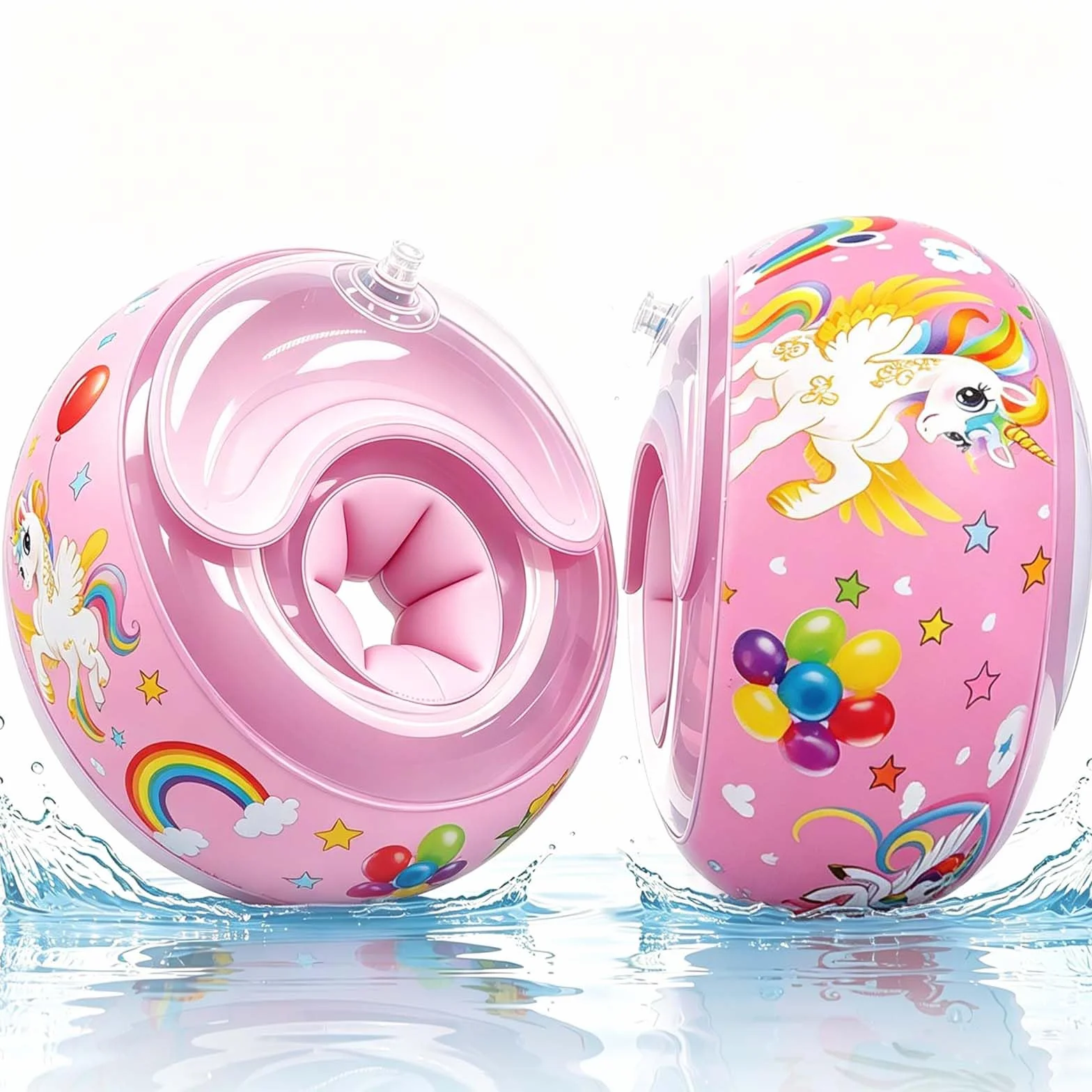 Funnity Braccioli Bambini 1-6 Anni, 3 Airbag Indipendenti, per Bambini 6-20 kg, Ausili per il nuoto per Bambini di età Superiore a 1 Anno