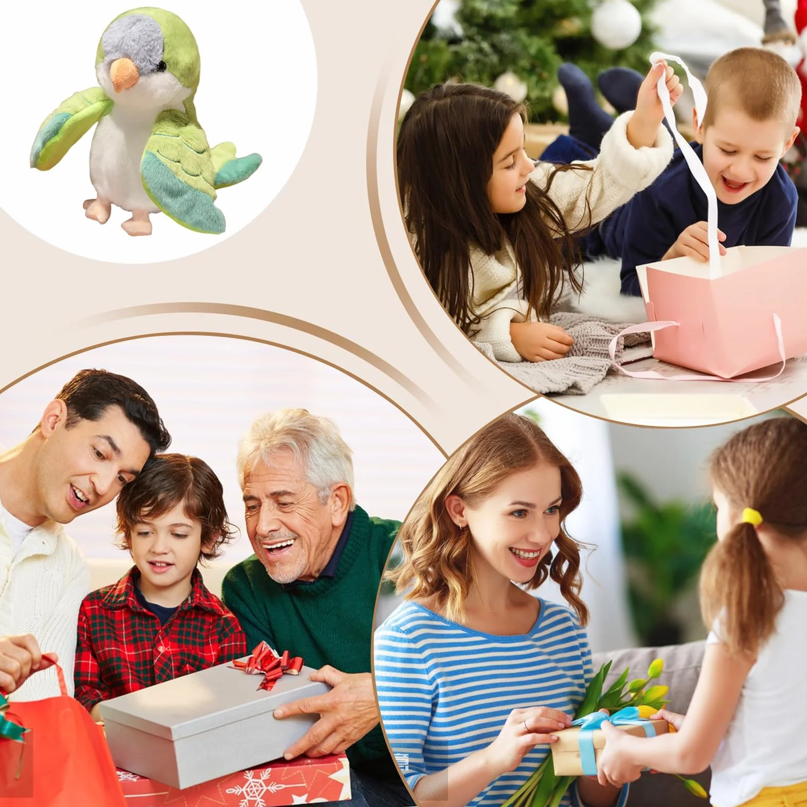 Burattino A Mano – Peluche In Cotone PP 20 Cm | Marionetta A Mano Per Uccellino1 Peluche | Gioco Interattivo Con Marionette Per Animali Per L'educazione Alla Narrazione E L'intrattenimento