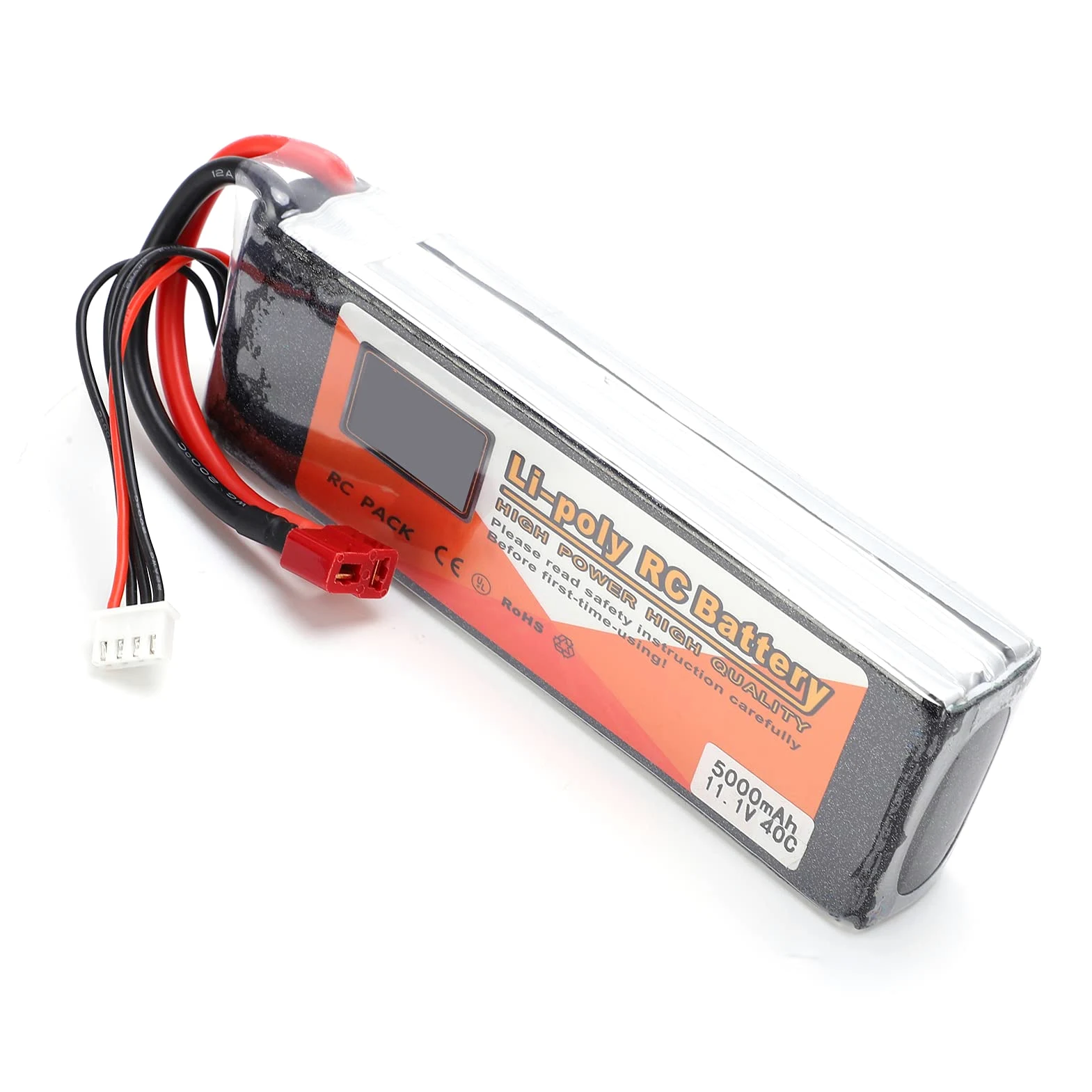 3S 11.1V 5000Mah Lipo Battery Pacco per Auto RC, Droni, Elicotteri - Performance Ad Alta Scarica 40c