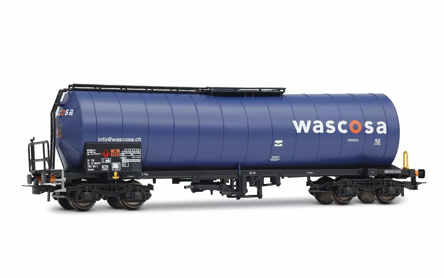 Rivarossi WASCOSA, 4-axle Tank Wagon, Blue Livery, EP. VI Kit di Costruzione per Bambini, Colore Blu, HR6666