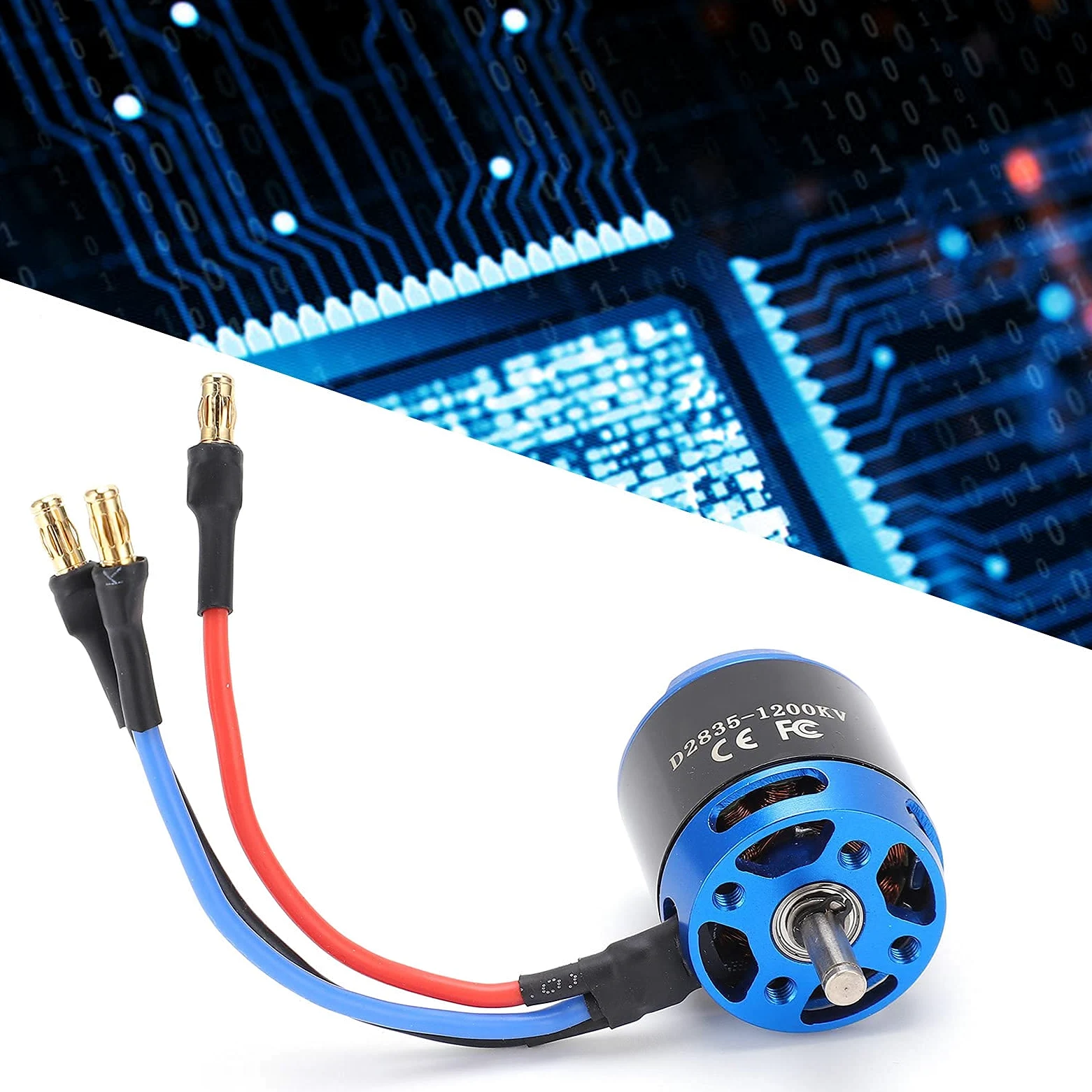 Motore Brushless, Resistente All'usura in Metallo, Motore per Quadricotteri 2835 1200KV, per UAV Modelli Aerei Velivoli Telecomandati