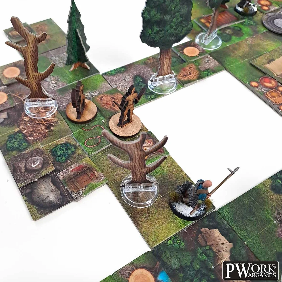 The Forest - RPG Modular Map Tiles - double face cardboard tiles