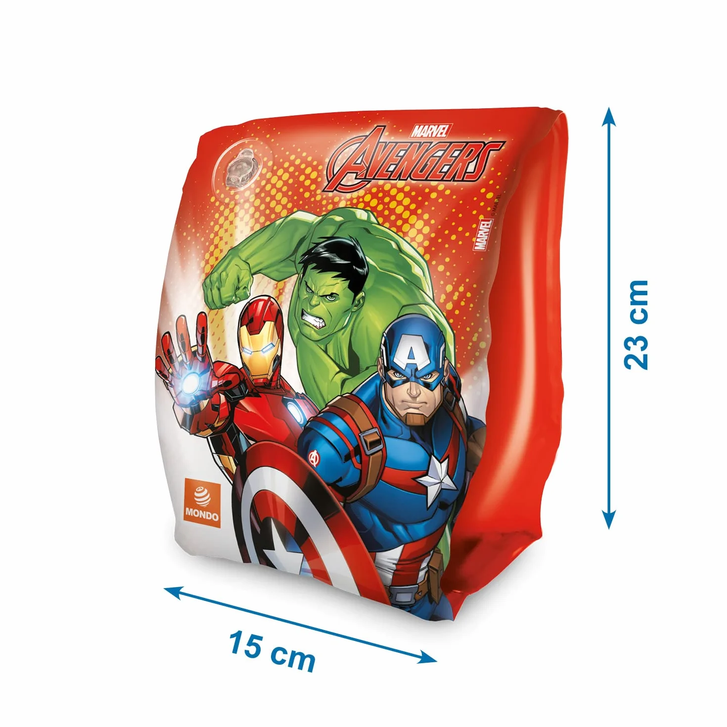 Mondo Toys - AVENGERS Arm Bands - Braccioli di Sicurezza per bambini - Materiale PVC - Adatti a bambini da 2 a 6 anni con Peso 6-20 kg - 16932