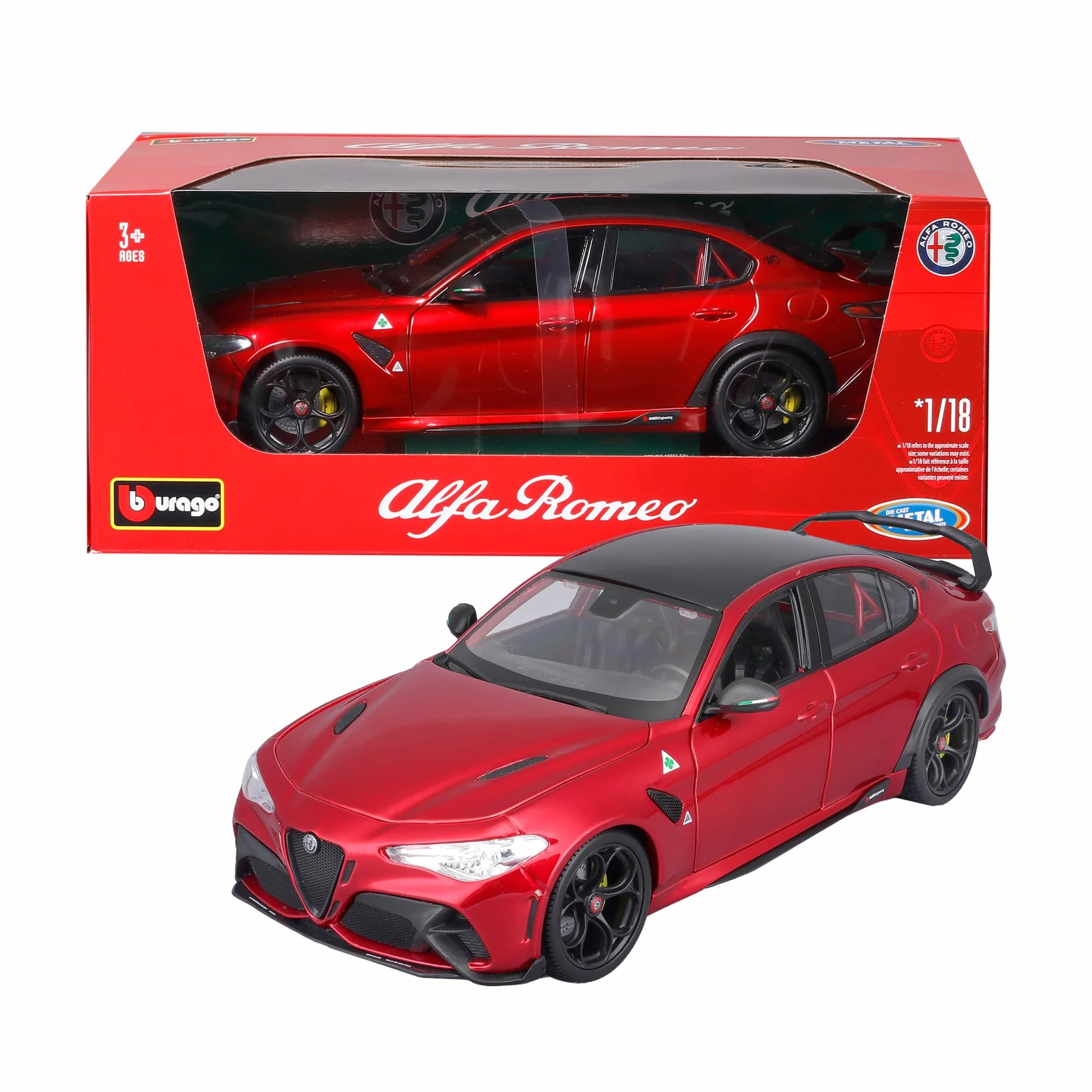 Burago, Alfa Romeo Giulia GTAm 2020 Red - 1:18
