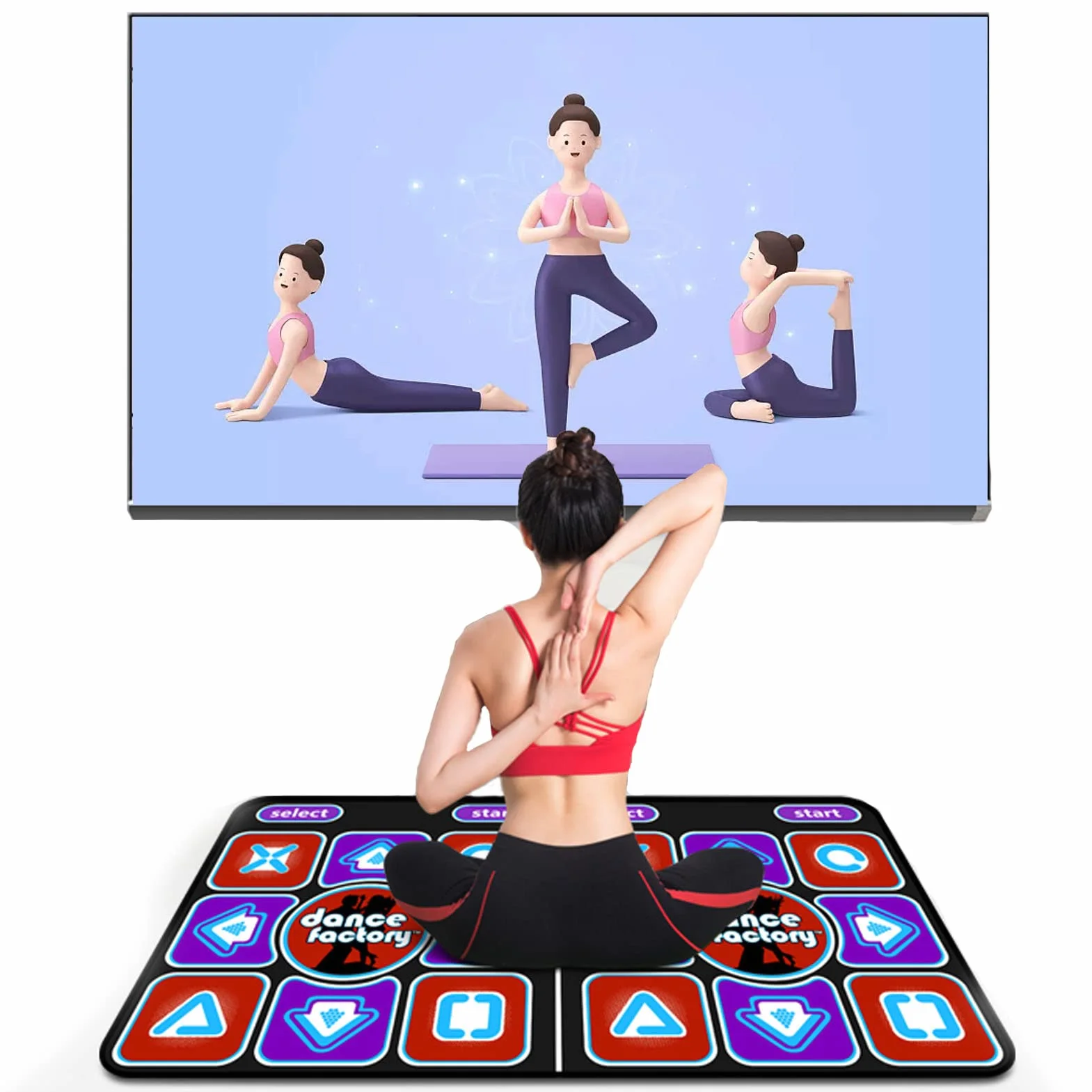 VBESTLIFE Tappetino da Ballo Elettronico Tappetino da Ballo Tappetino da Yoga Tappeto da Ballo Musicale, Tappetino da Ballo Doppio Utente con Telecomandi, Tappetino da Ballo Antiscivolo,