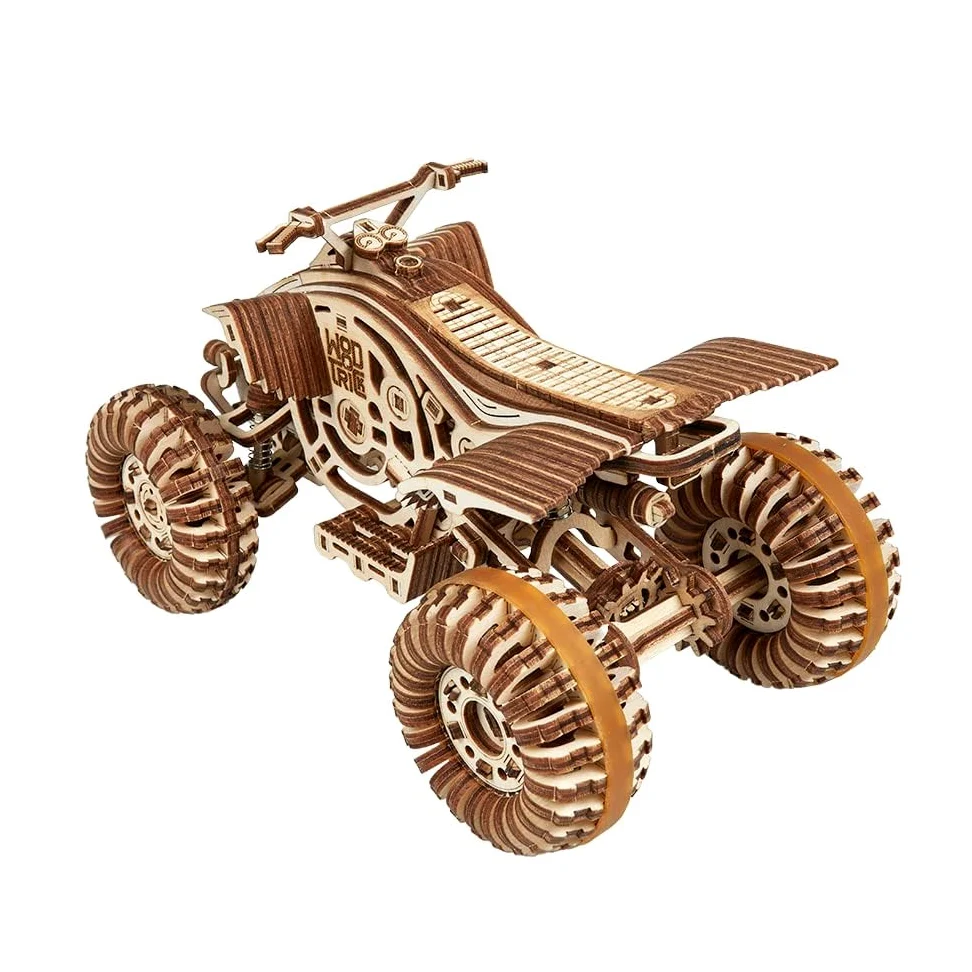 Wood Trick Raptor Quad Bike Puzzle 3D di Legno per Adulti da Costruire | [339 Pezzi] Rotola Fino a 9,1 m - Kit di Montaggio Meccanico in Legno DIY per Adulti